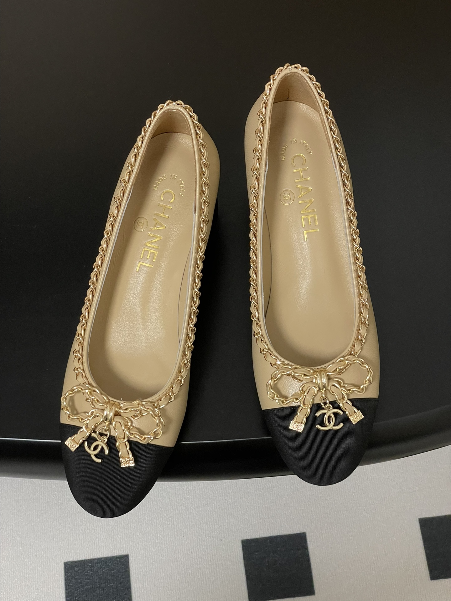 Chanel Inspired Chain Embellished Block Heel Pumps - Chic and Comfortable 4 i1743636167 7938 0
