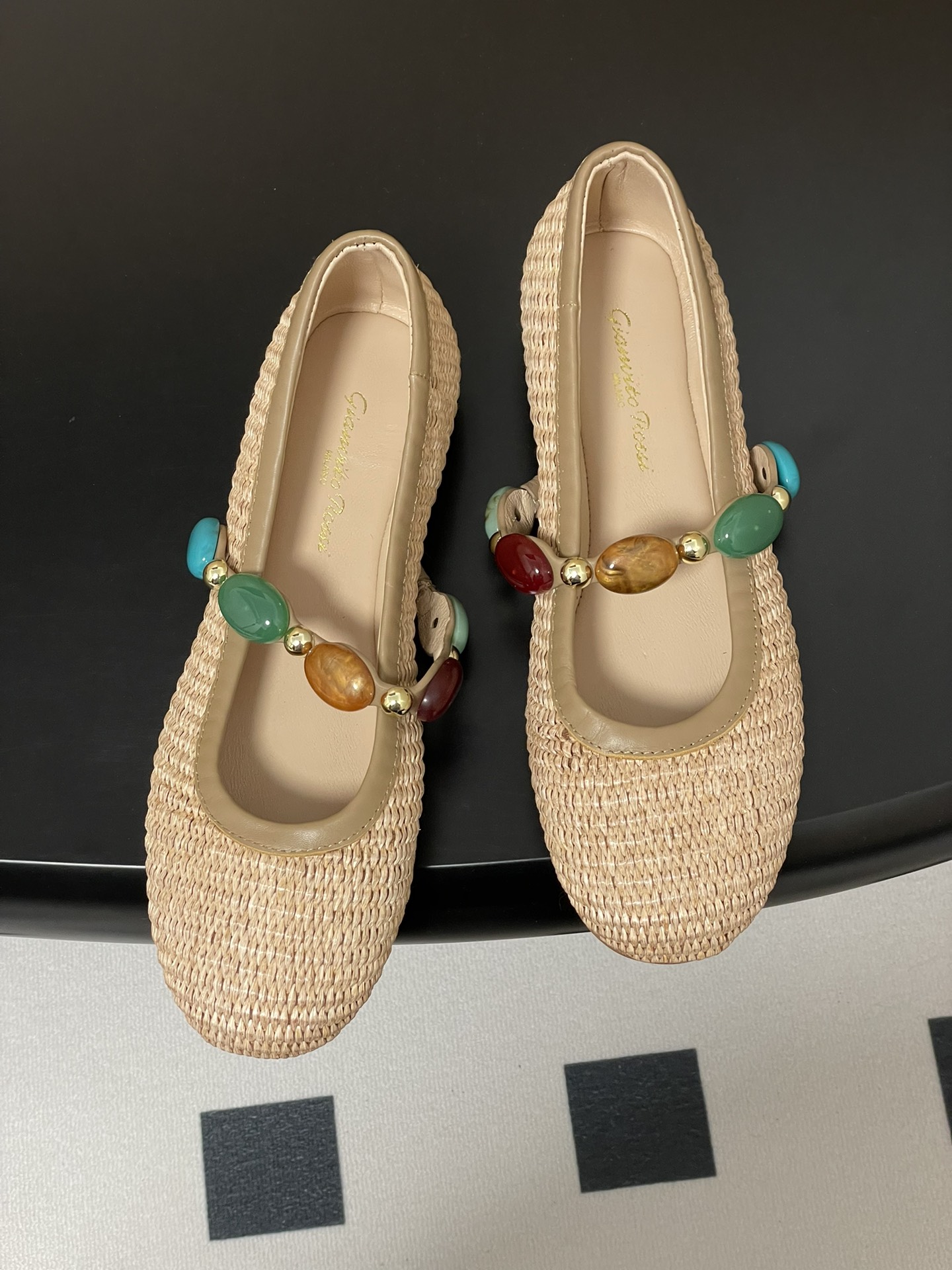 Gianvito Rossi Women's Ballet Flats with Gemstone Strap - Elegant and Comfy 3 i1743981510 2789 0