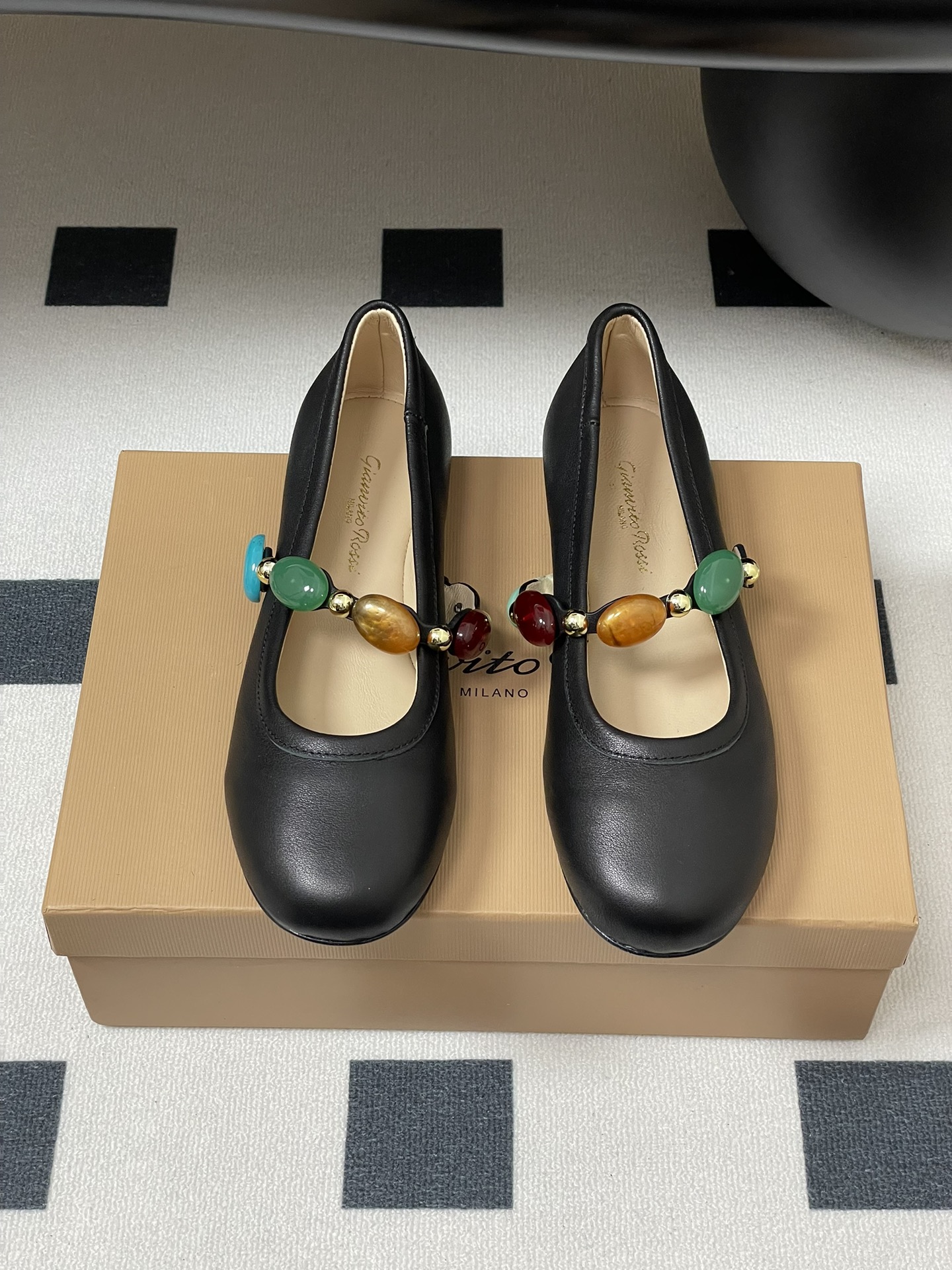 Gianvito Rossi Ballet Flats with Gemstone Strap - Elegant and Comfortable 6 i1743981580 1971 0