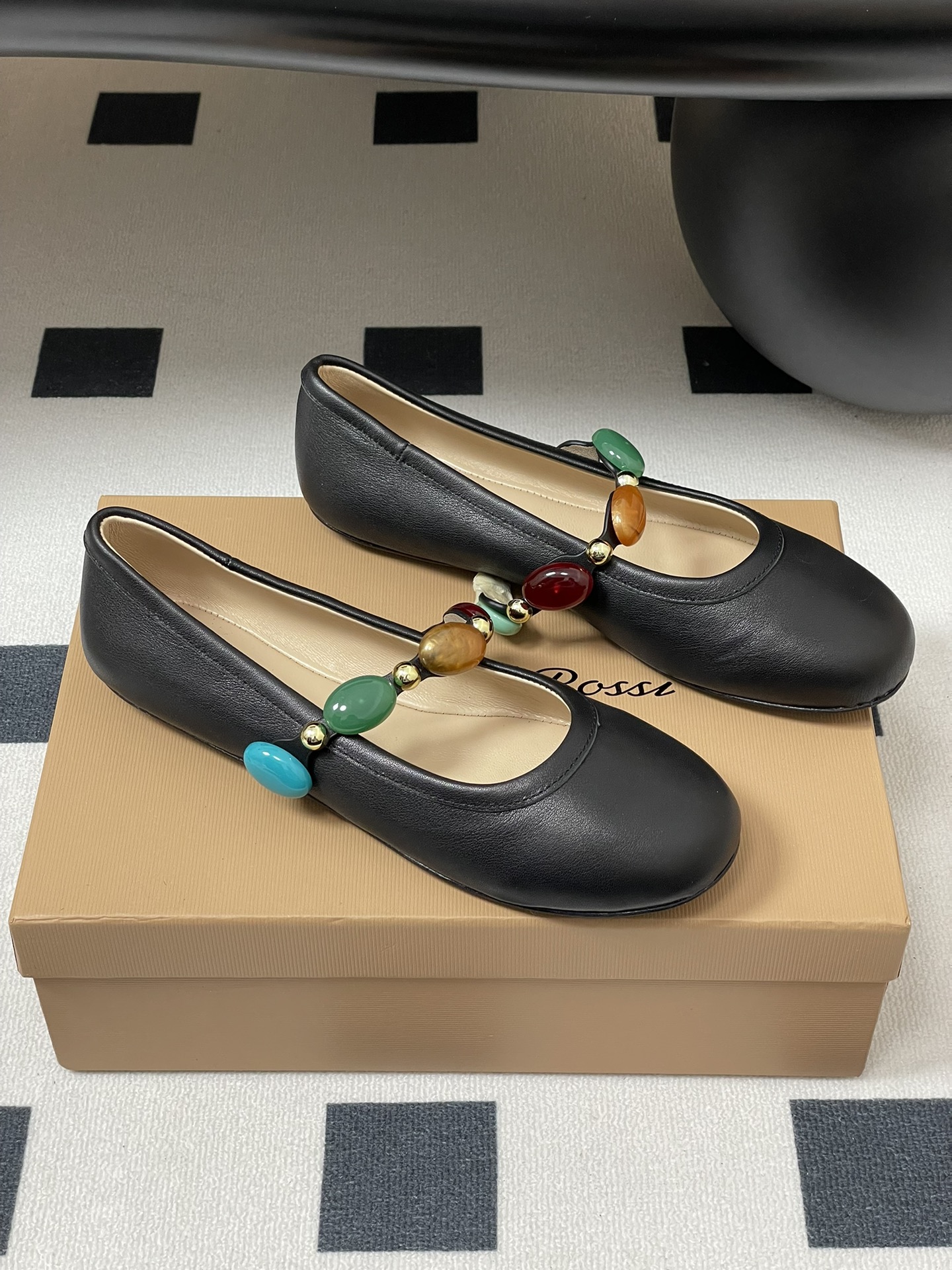 Gianvito Rossi Ballet Flats with Gemstone Strap - Elegant and Comfortable 7 i1743981580 4689 0