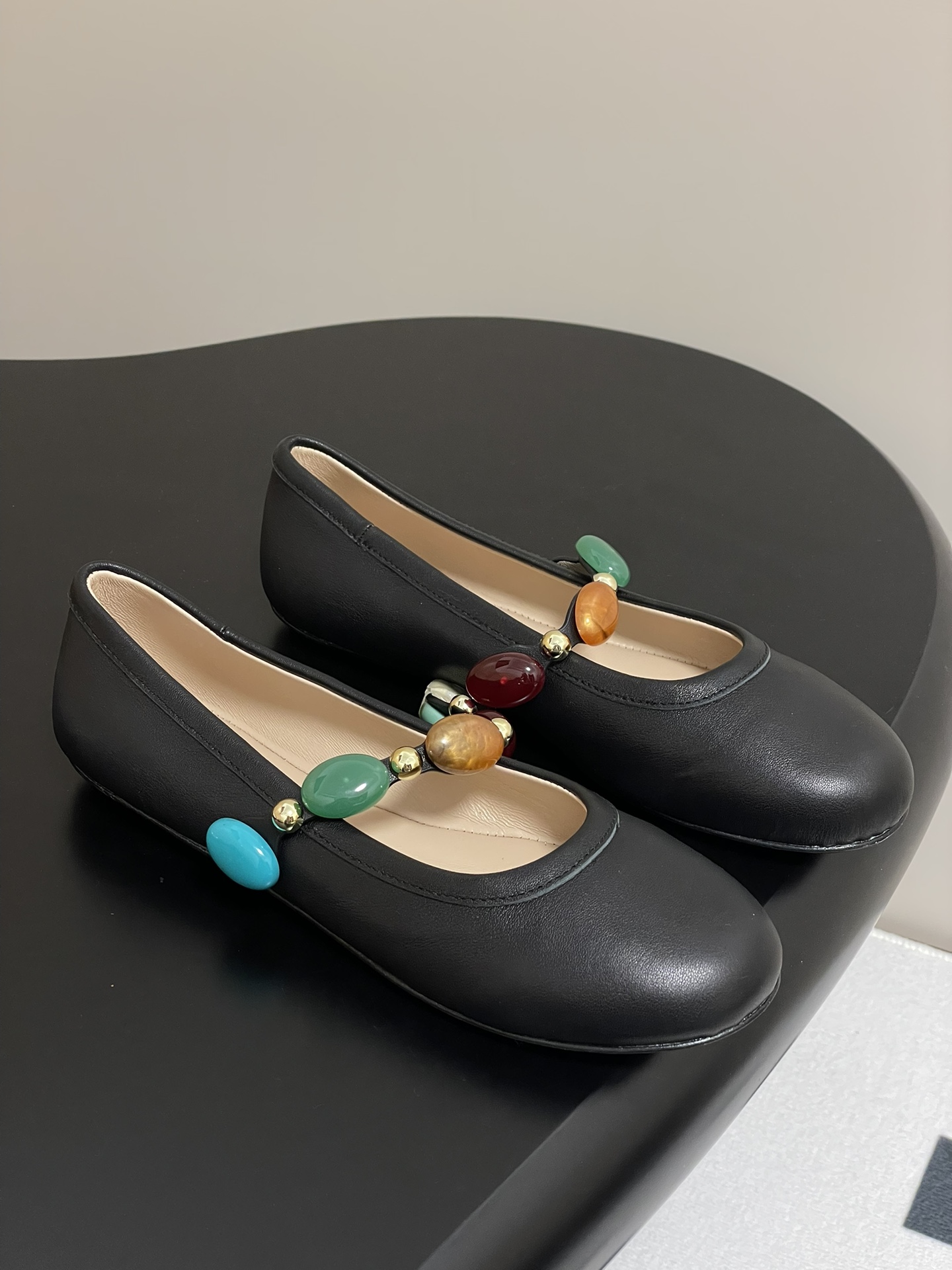 Gianvito Rossi Ballet Flats with Gemstone Strap - Elegant and Comfortable 1 Gianvito Rossi Ballet Flats with Gemstone Strap - Elegant and Comfortable