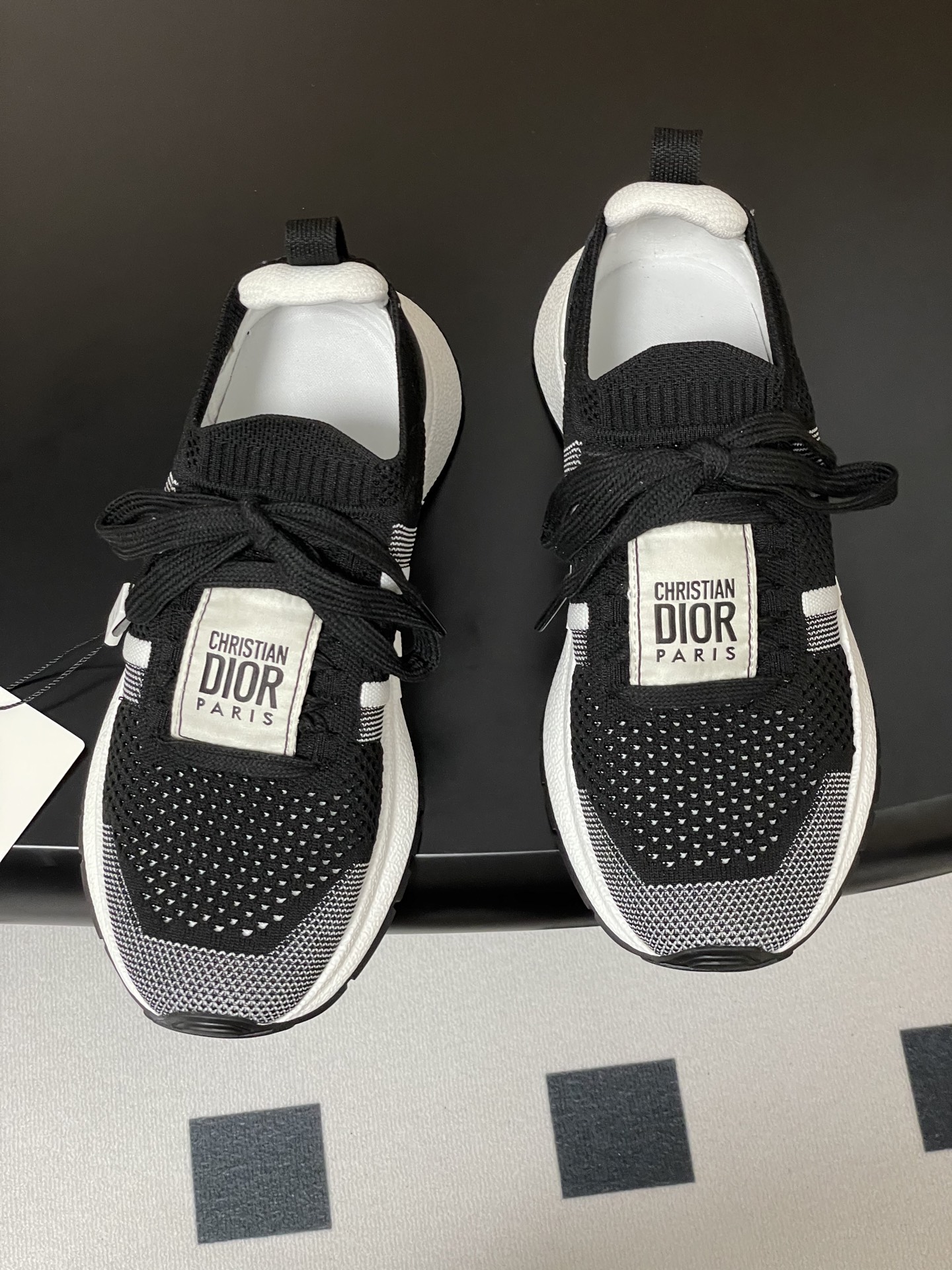 Run'n'Dior Sneakers - Black & White Mesh, Comfortable, and Stylish Design 3 i1745509005630 2900 0 7