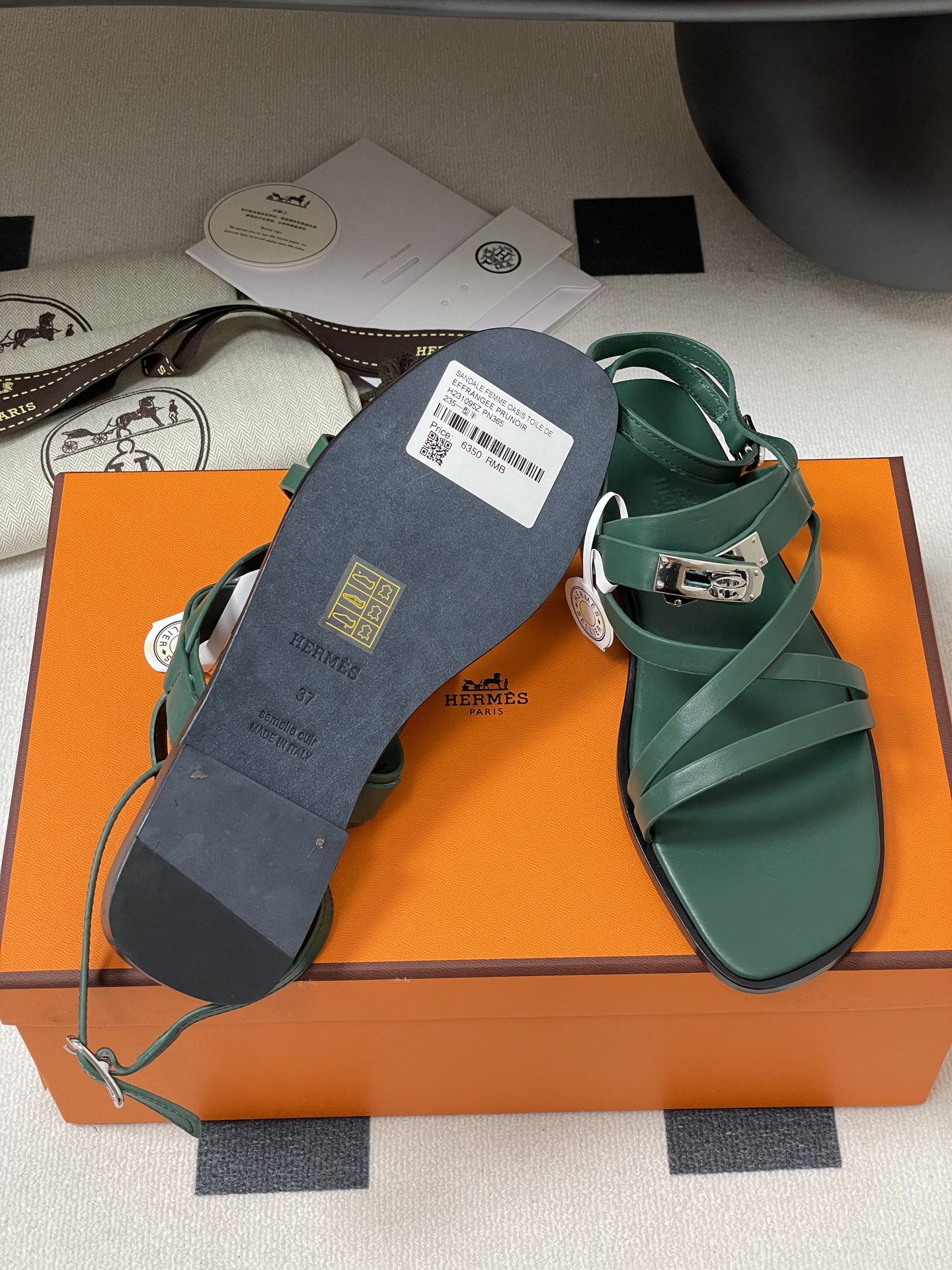 Hermes June Sandal: Kelly Buckle, Calfskin Leather, and Roman-Inspired Straps 10 i1745877536174 844 0 4