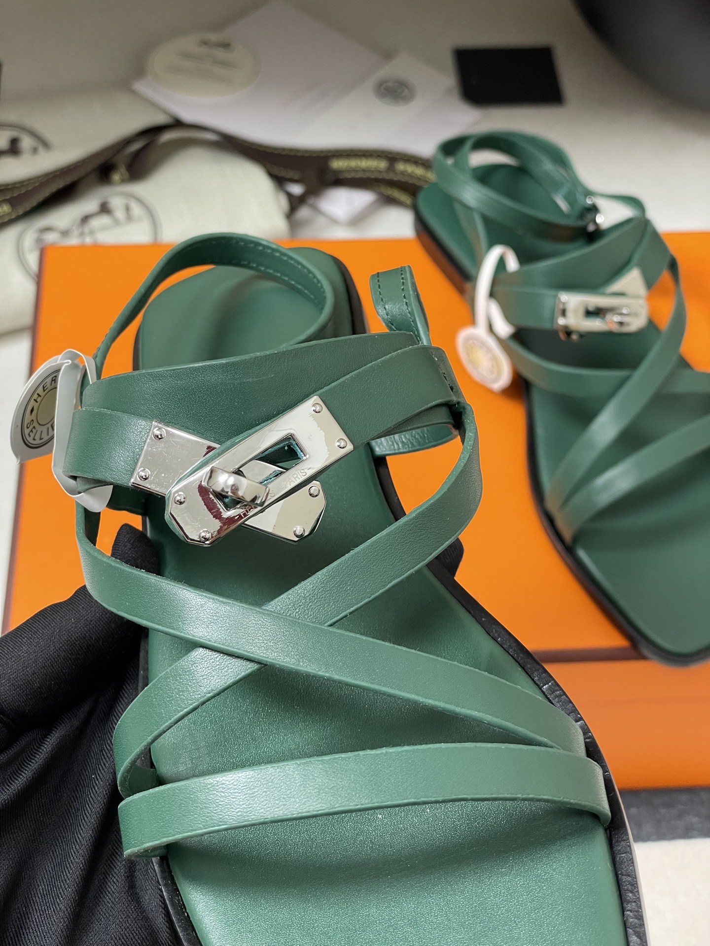 Hermes June Sandal: Kelly Buckle, Calfskin Leather, and Roman-Inspired Straps 8 i1745877538178 6952 0 5