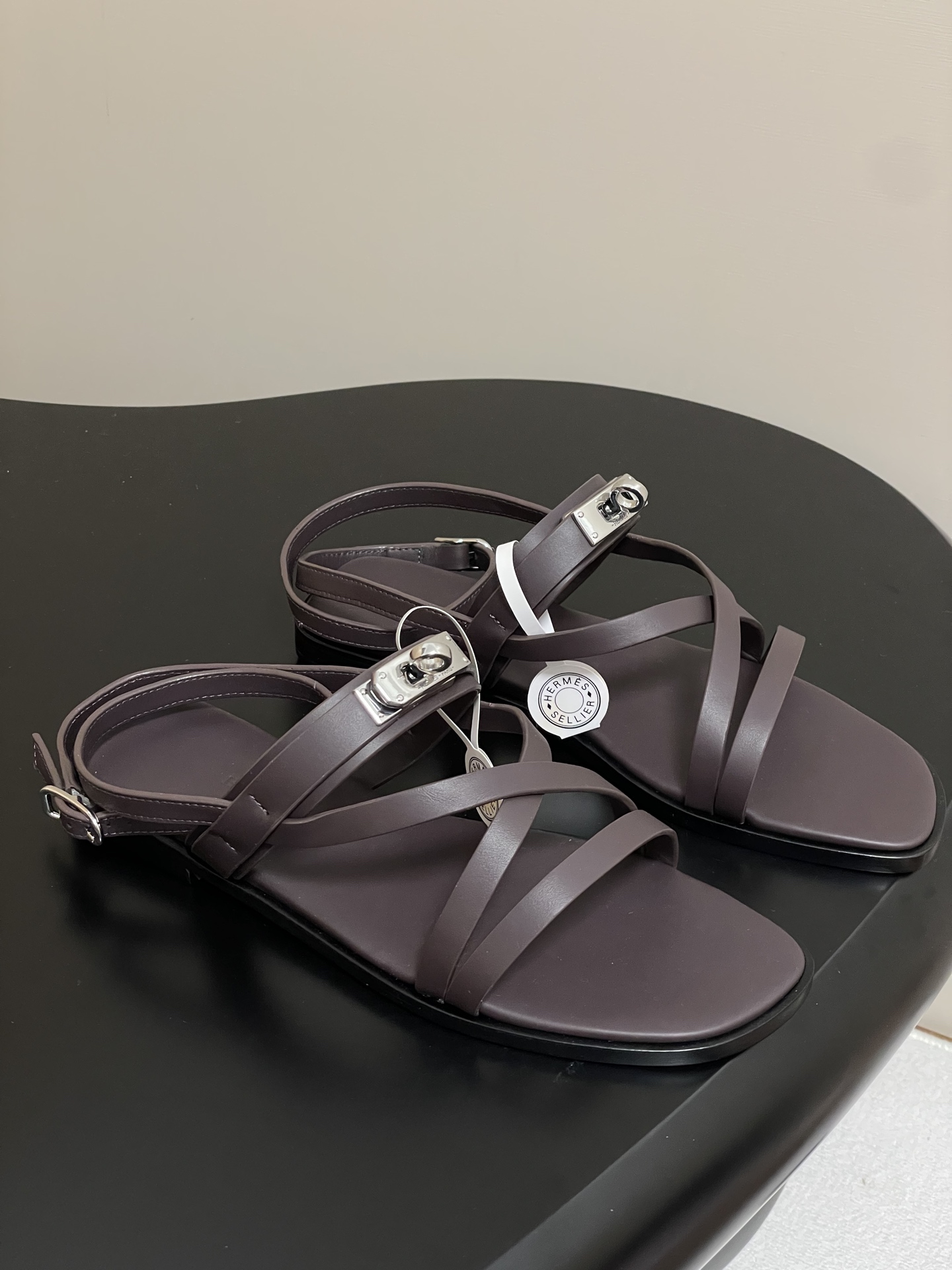 Hermes June Sandal: Kelly Buckle Leather Roman Sandals for Women 2 i1745877605375 7707 0 7