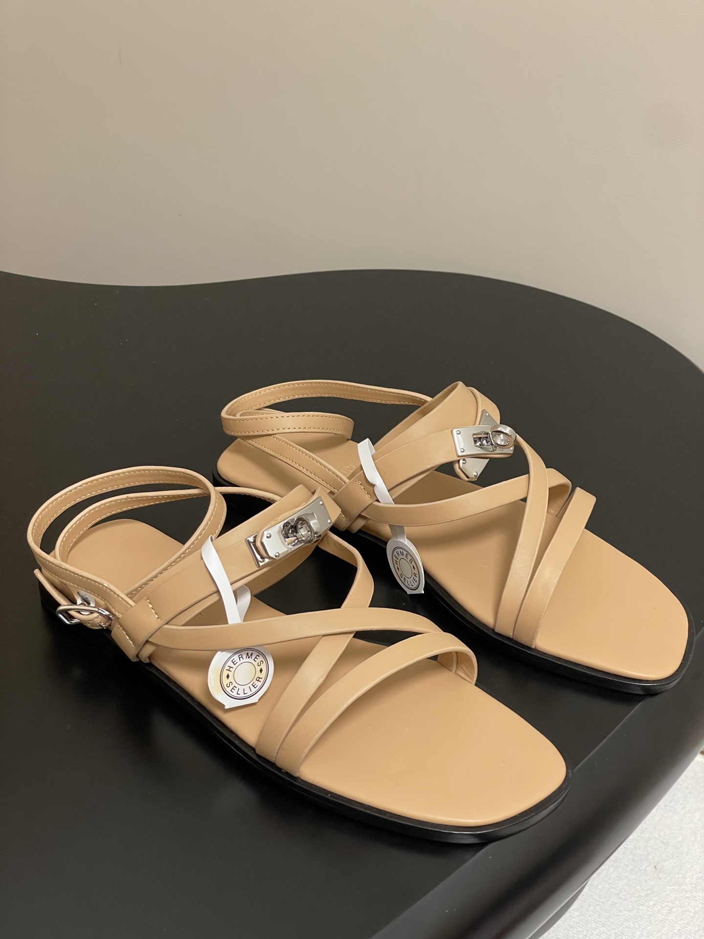 Hermes June Sandal Kelly Buckle Strap Leather Women's Sandals 1 Hermes June Sandal Kelly Buckle Strap Leather Women's Sandals