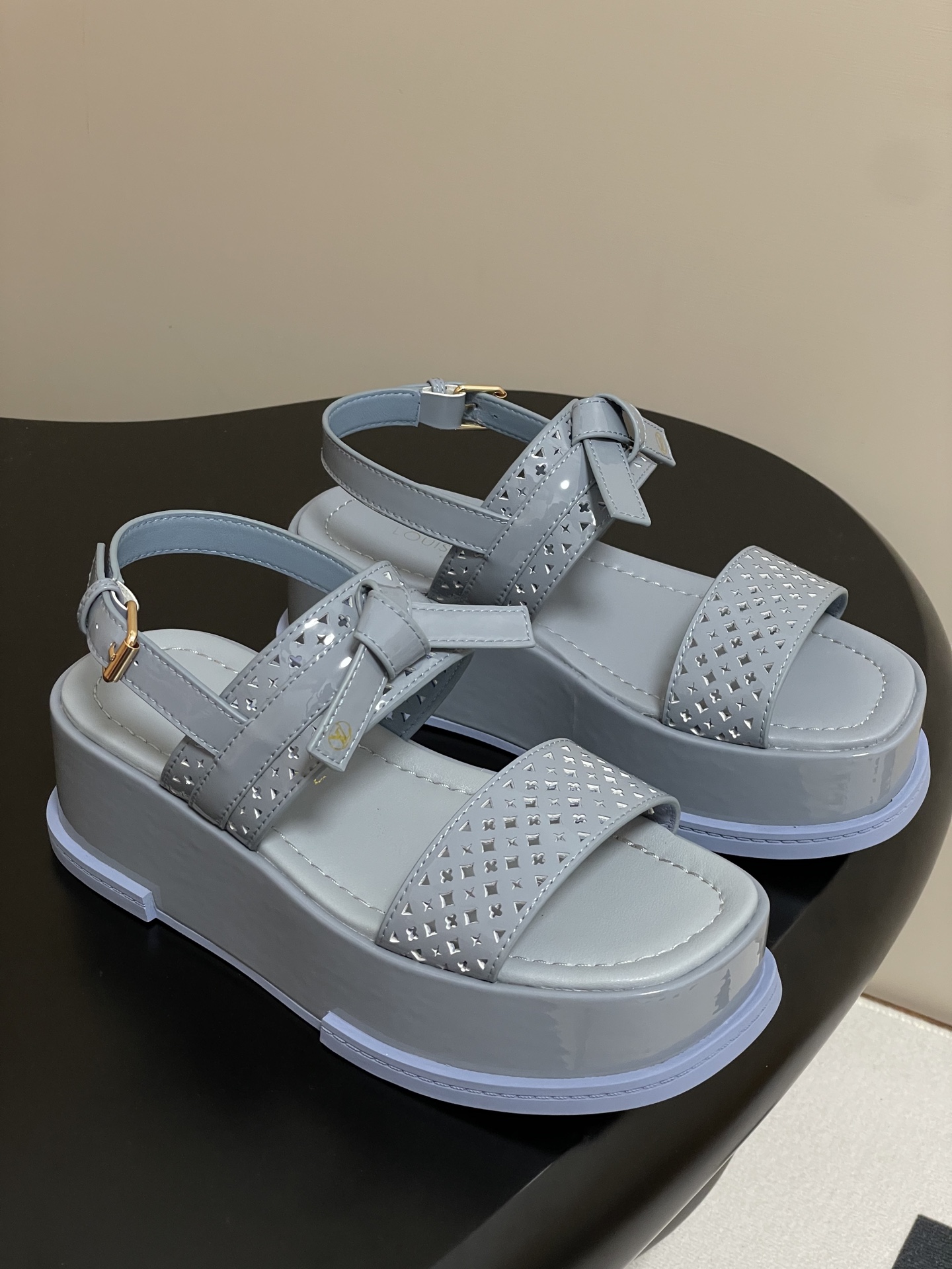 Louis Vuitton Maya Platform Sandals - Monogram Flower Perforated Leather 2 i1746301086782 8820 0 7