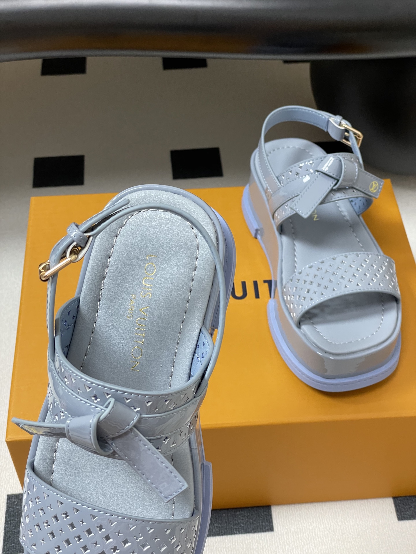 Louis Vuitton Maya Platform Sandals - Monogram Flower Perforated Leather 8 i1746301087341 495 0 1