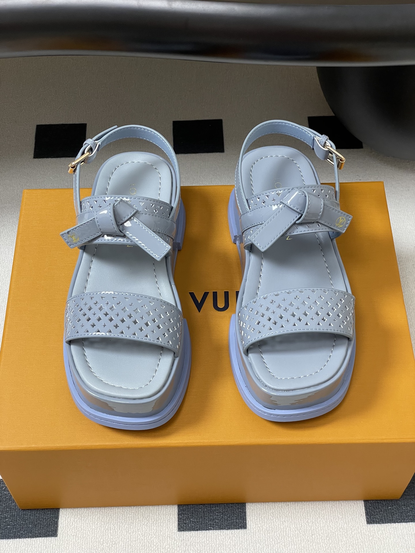 Louis Vuitton Maya Platform Sandals - Monogram Flower Perforated Leather 6 i1746301118840 2902 0 0