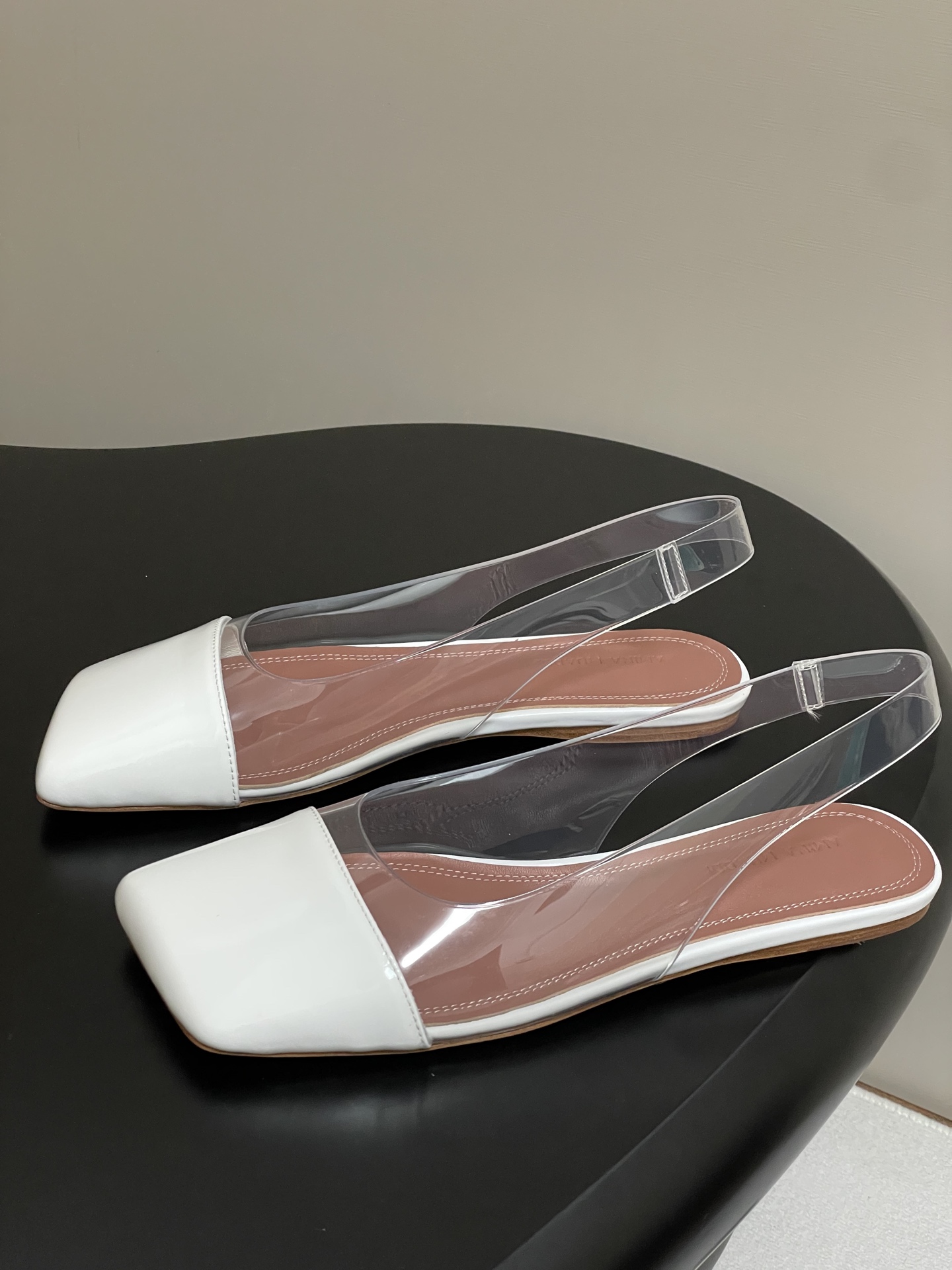 Amina Muaddi Women's Square Toe Ballet Flats Comfortable Clear Sandals 4 i1746559353501 7129 0 1