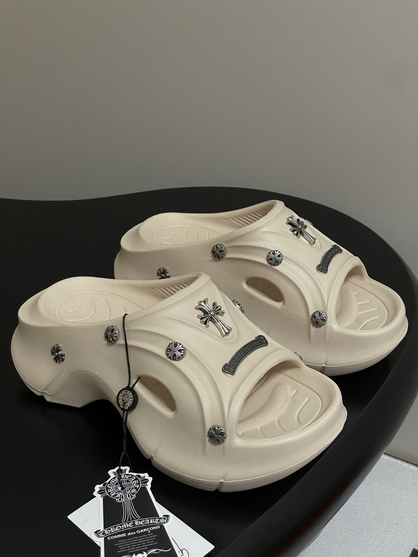Trendy Chromehearts Cromey Slippers: Y2K Punk Style, 7cm High, Korean Version. - 图片 1