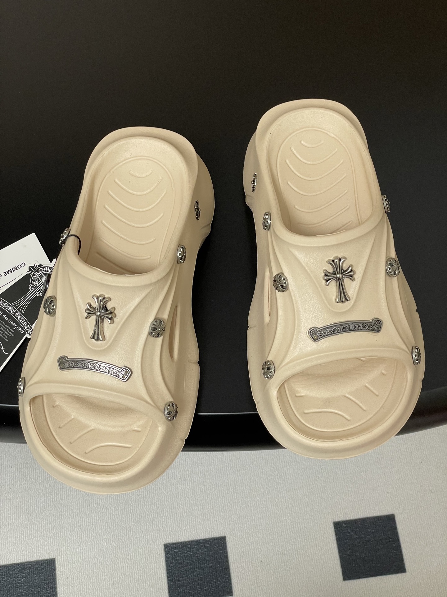 Trendy Chromehearts Cromey Slippers: Y2K Punk Style, 7cm High, Korean Version. - 图片 2