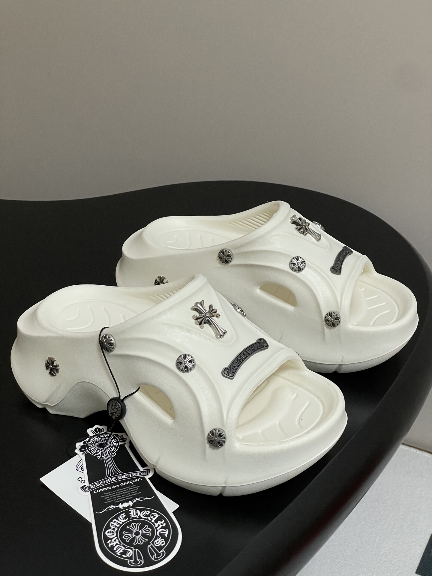 Chromehearts Punk Slippers: Y2K Style, 7cm High, Korean Version, Eva Material, Sizes 36-41 - 图片 1
