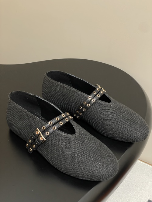 ALAIA Raffia Ballet Flats, French Inspired Woven Shoes, Black 1 ALAIA Raffia Ballet Flats, French Inspired Woven Shoes, Black