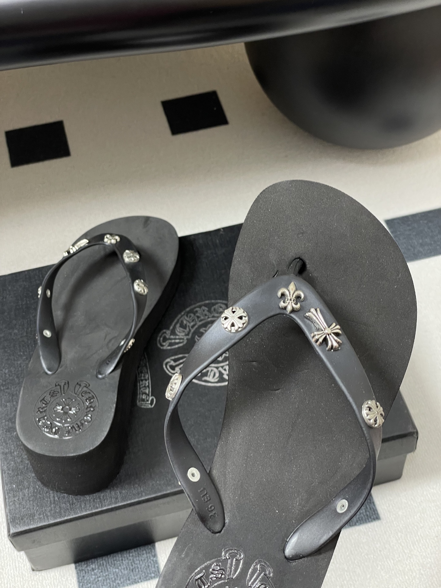 Chromehearts Punk Slippers: Y2K Style, Comfortable Eva Material, 7cm High, Korean Version. - 图片 8