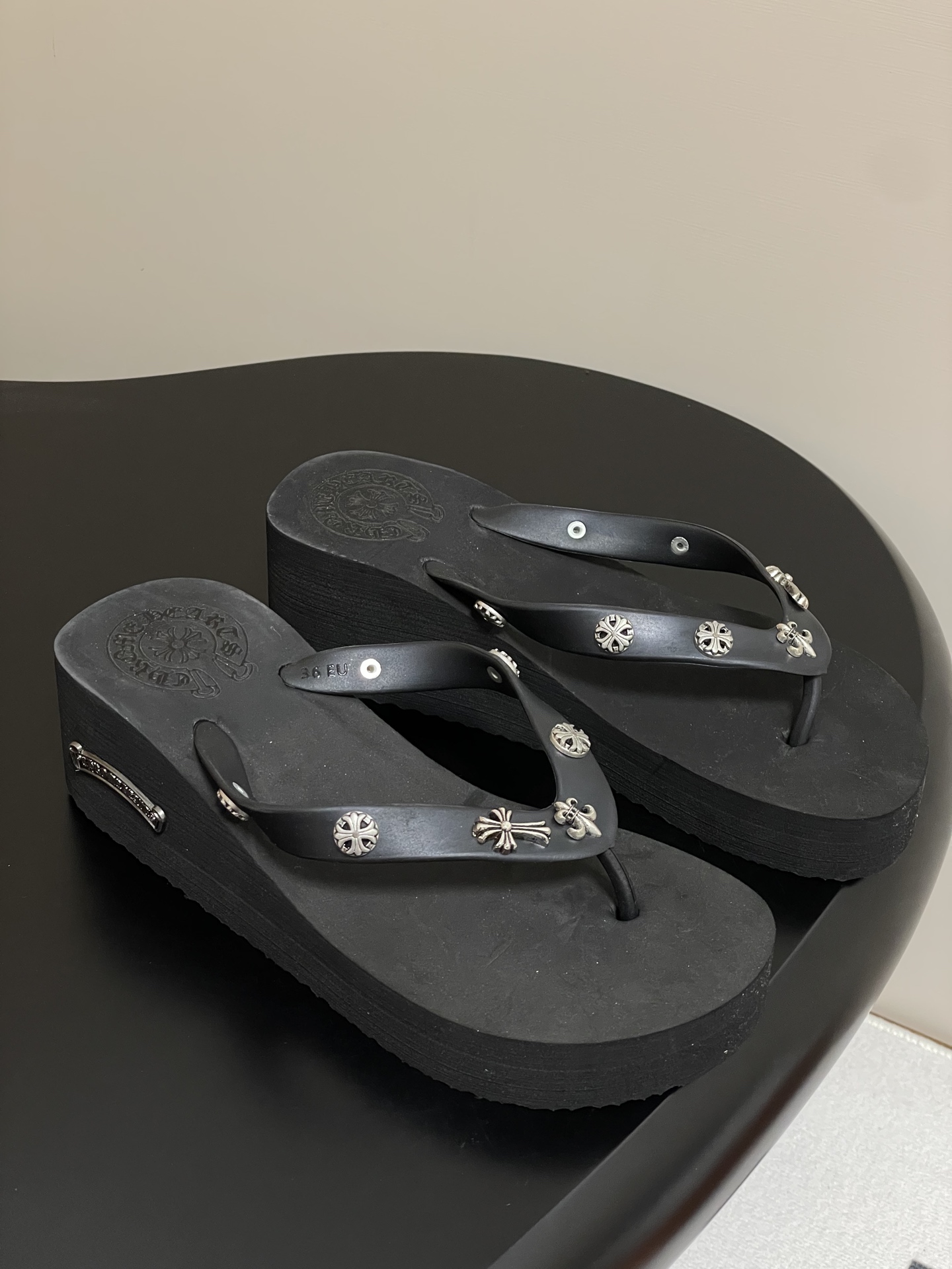 Chromehearts Punk Slippers: Y2K Style, Comfortable Eva Material, 7cm High, Korean Version.