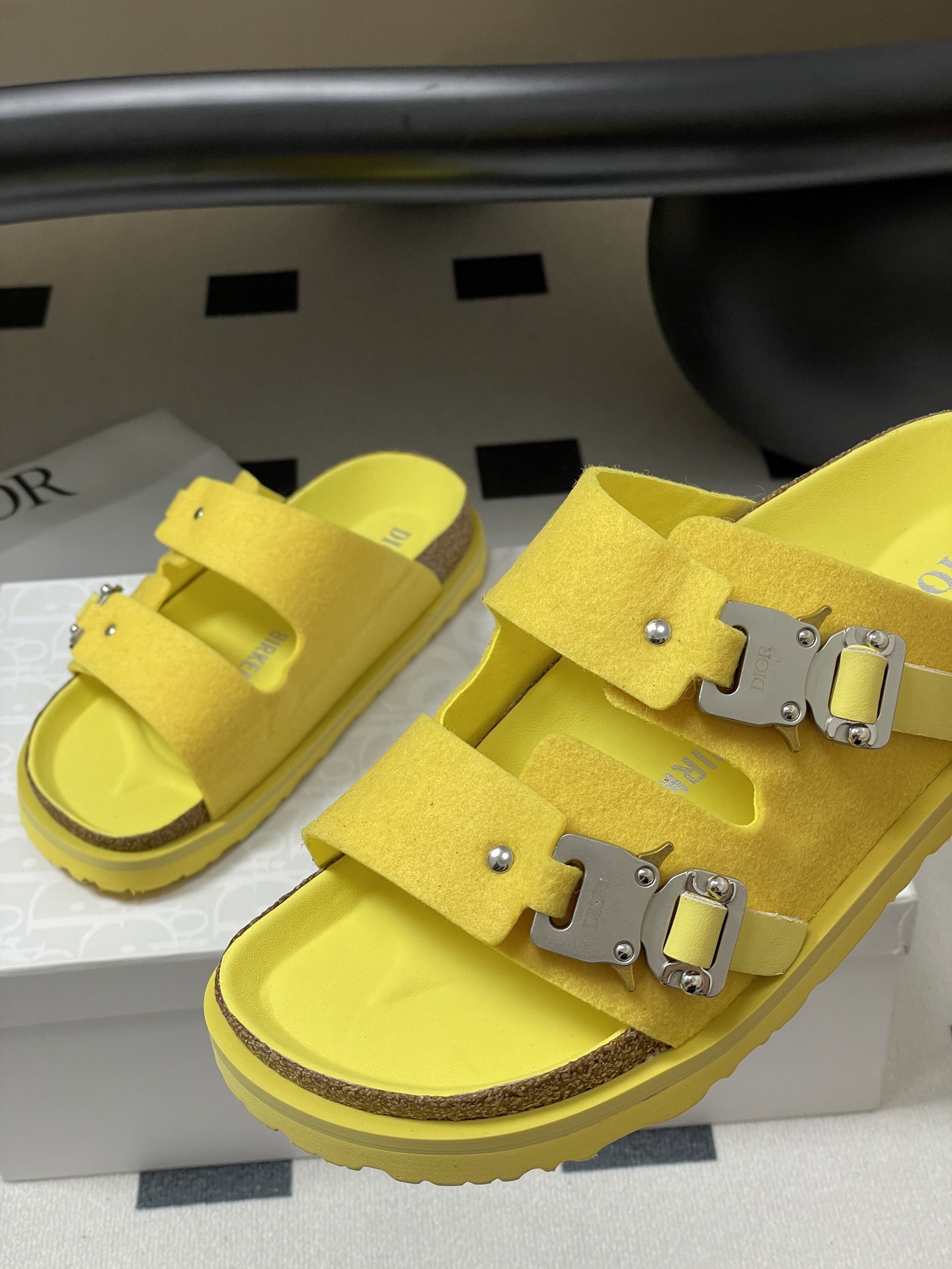 Dior x Birkenstock Milcno Yellow Sandal: Premium Leather, Adjustable Fit 10 i1747600066526 8417 0 5