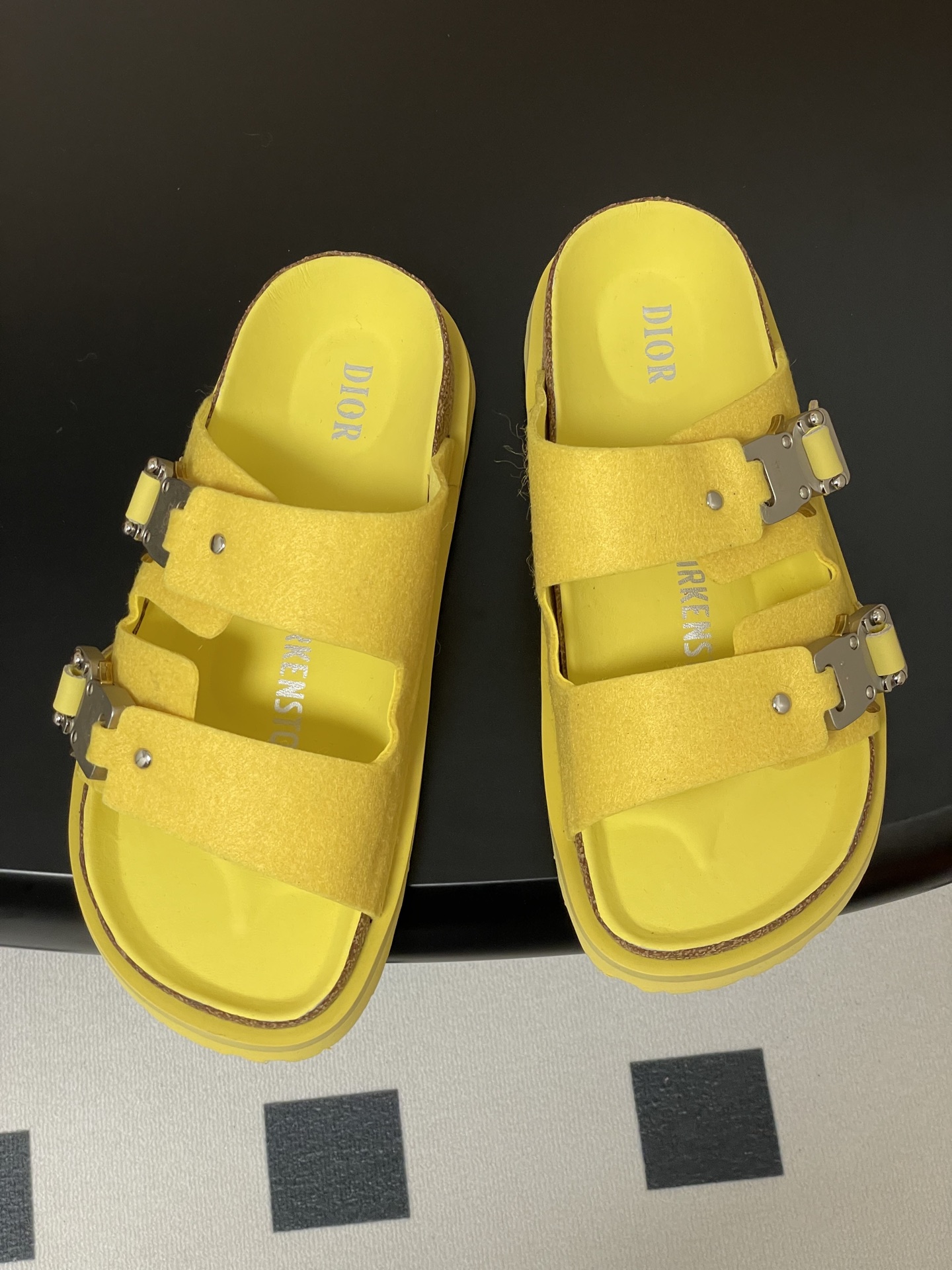 Dior x Birkenstock Milcno Yellow Sandal: Premium Leather, Adjustable Fit 3 i1747600080403 8537 0 1