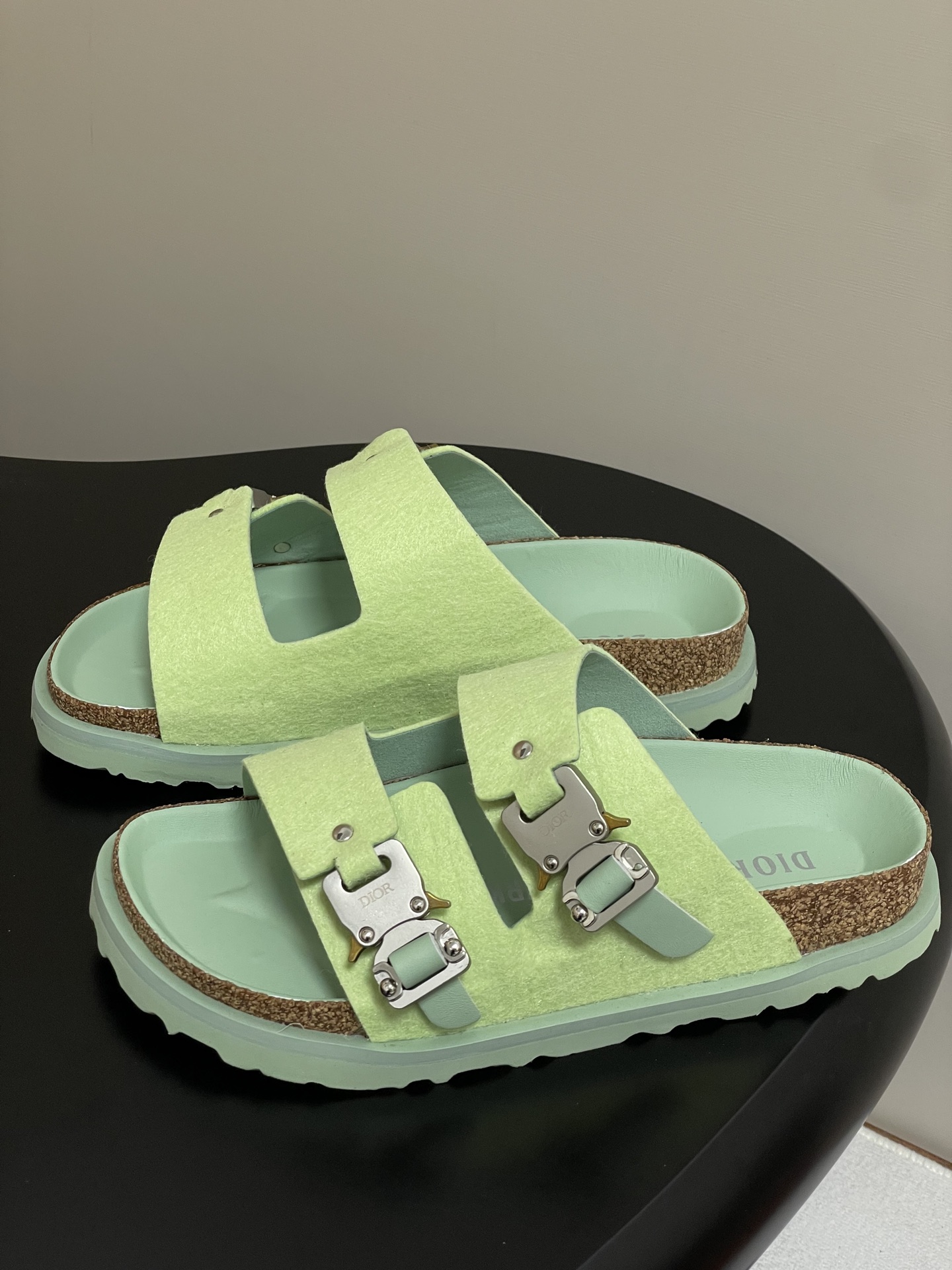 Dior x Birkenstock Mint Green Wool Felt Sandals Slides Unisex 4 i1747600253066 6175 0 7