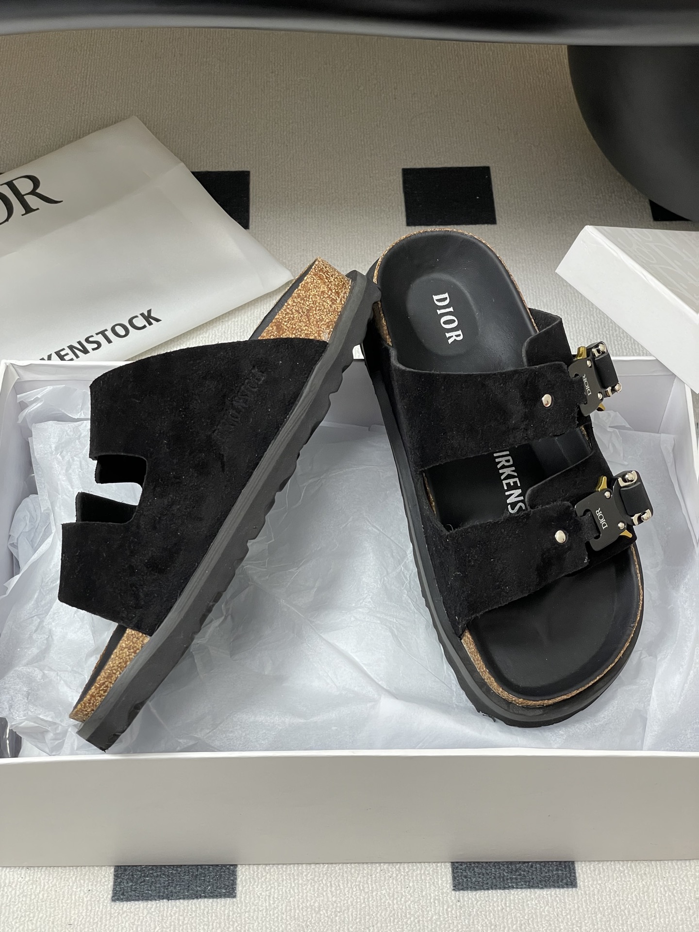 Dior x Birkenstock Milano Sandal: Premium Suede, Adjustable Straps, Unisex Style 7 i1747600267840 7871 0 8
