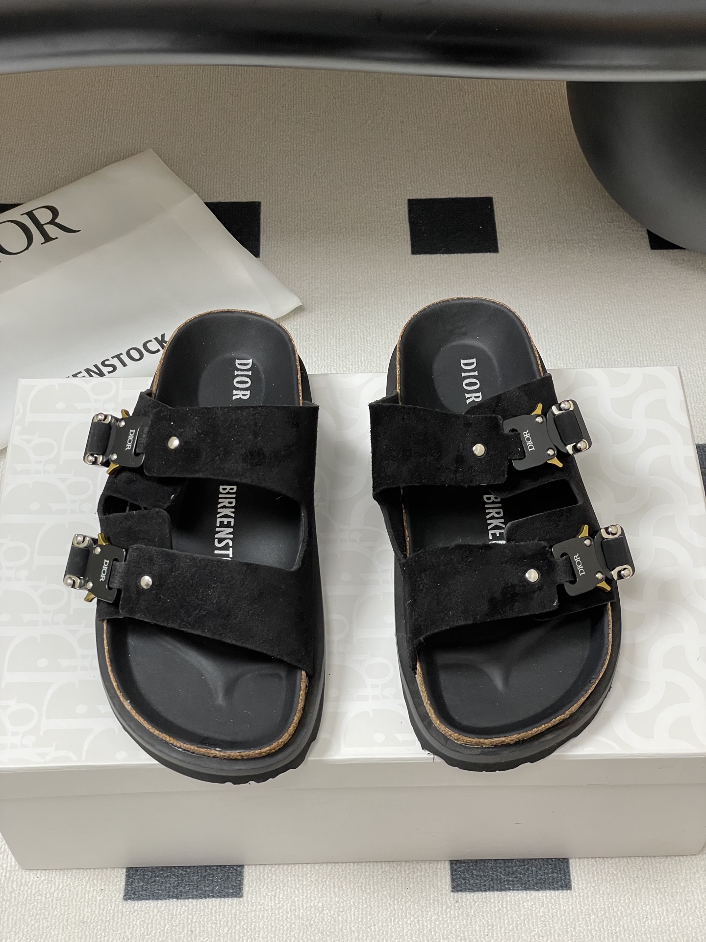 Dior x Birkenstock Milano Sandal: Premium Suede, Adjustable Straps, Unisex Style 6 i1747600268621 4105 0 3