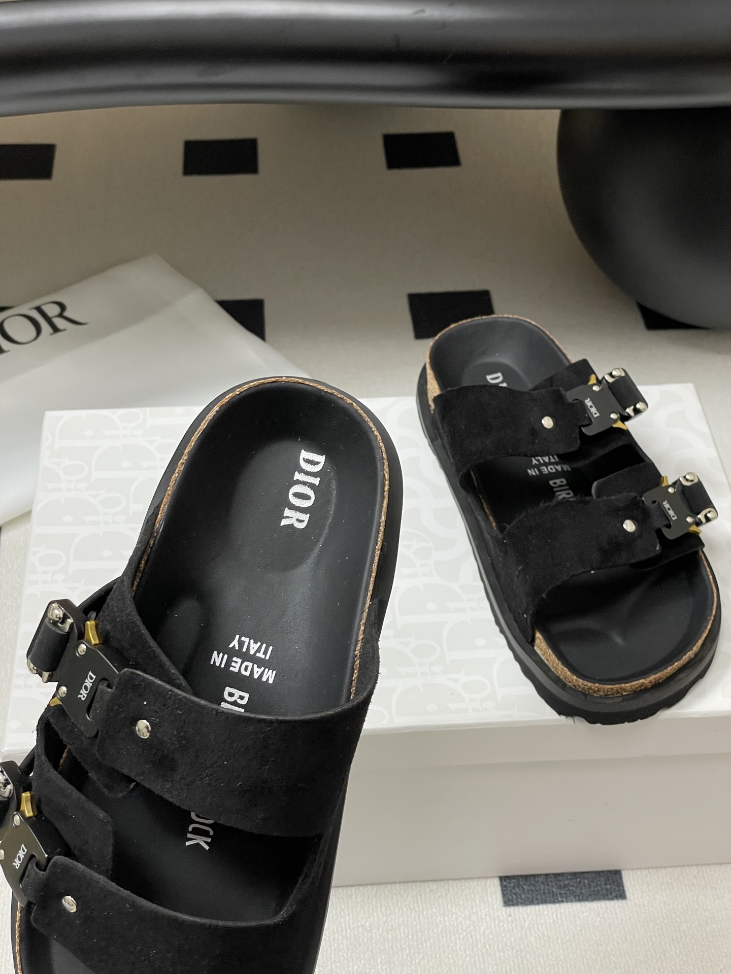 Dior x Birkenstock Milano Sandal: Premium Suede, Adjustable Straps, Unisex Style 8 i1747600269258 4348 0 4