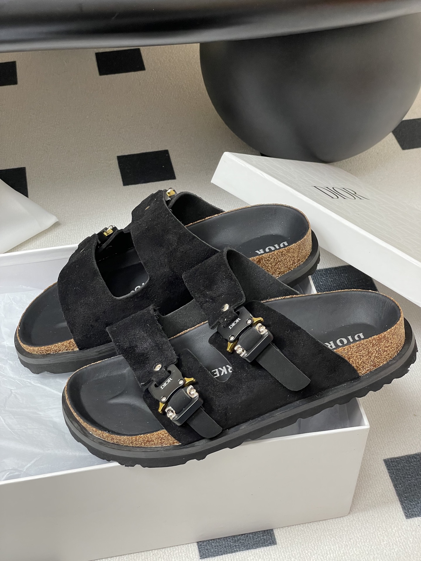 Dior x Birkenstock Milano Sandal: Premium Suede, Adjustable Straps, Unisex Style 5 i1747600275812 2546 0 7