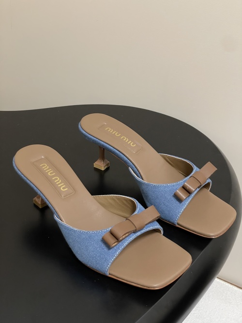 Miu Miuu Bow-Detail Denim Heeled Sandals - Chic Summer Style,Comfortable Fit 1 Miu Miuu Bow-Detail Denim Heeled Sandals - Chic Summer Style,Comfortable Fit