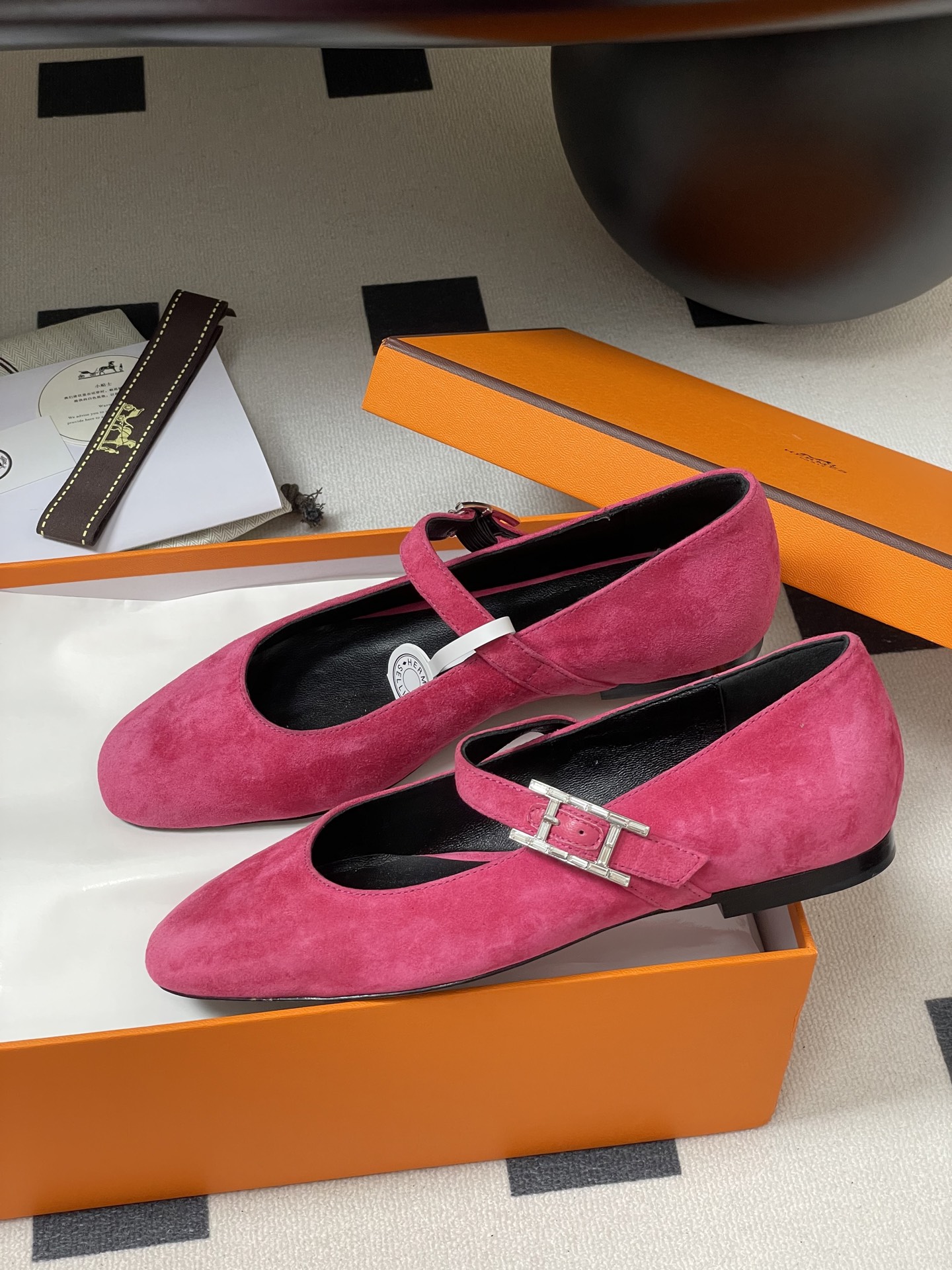 顶级品质Hermes 爱马仕🐎 H家25s早春新款 Jane系列H扣芭蕾舞鞋H字母钻扣玛丽珍平底单鞋小方