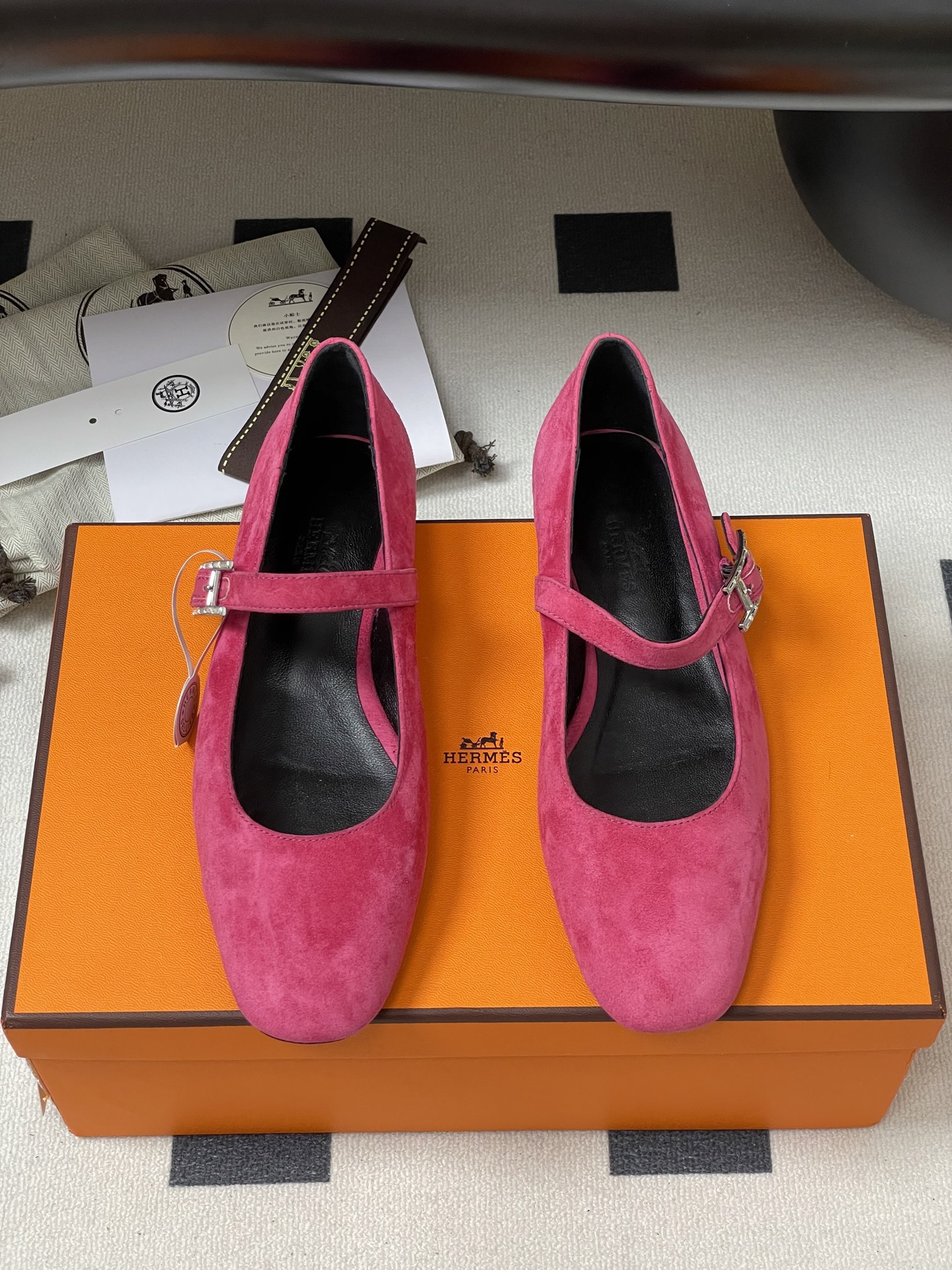 顶级品质Hermes 爱马仕🐎 H家25s早春新款 Jane系列H扣芭蕾舞鞋H字母钻扣玛丽珍平底单鞋小方