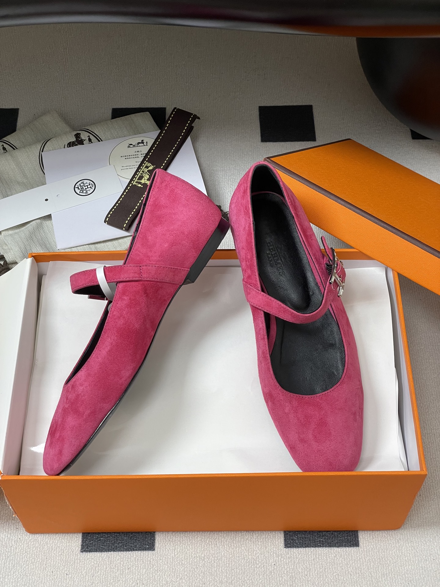 顶级品质Hermes 爱马仕🐎 H家25s早春新款 Jane系列H扣芭蕾舞鞋H字母钻扣玛丽珍平底单鞋小方