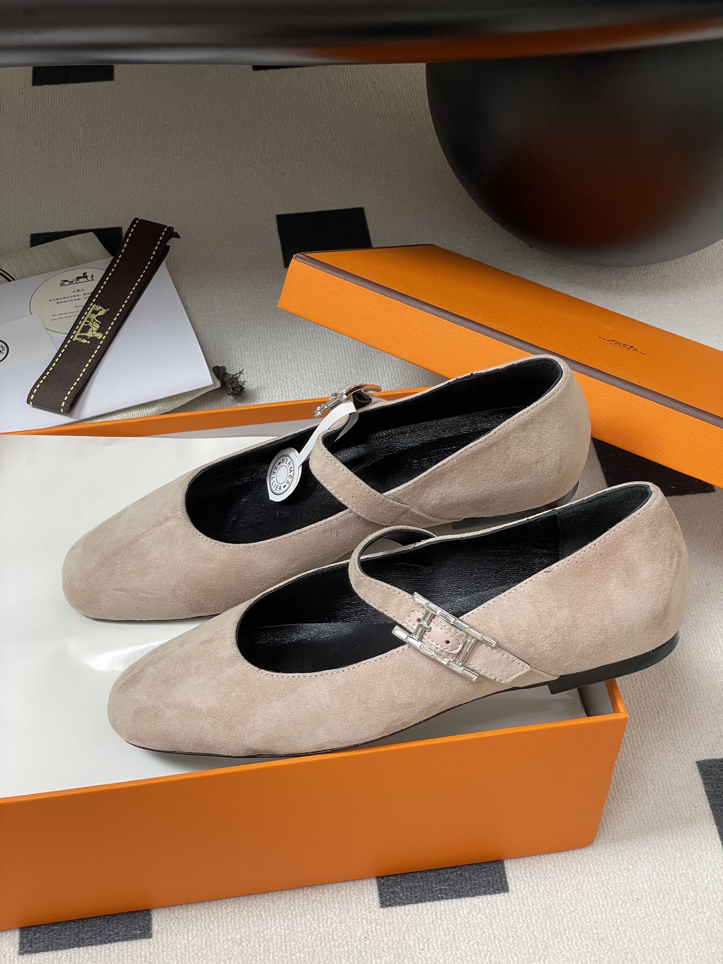 顶级品质Hermes 爱马仕🐎 H家25s早春新款 Jane系列H扣芭蕾舞鞋H字母钻扣玛丽珍平底单鞋小方
