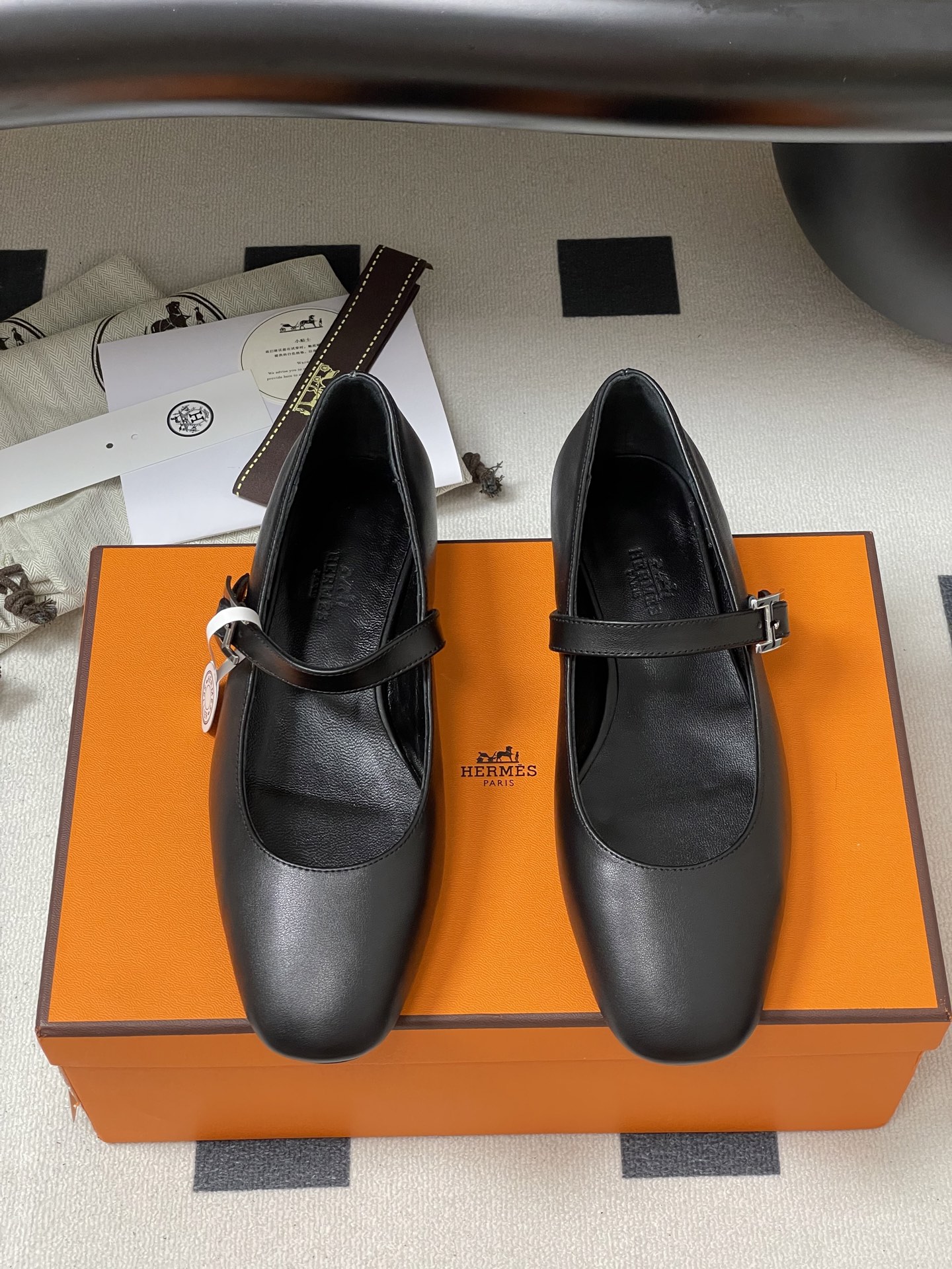 顶级品质Hermes 爱马仕🐎 H家25s早春新款 Jane系列H扣芭蕾舞鞋H字母钻扣玛丽珍平底单鞋小方