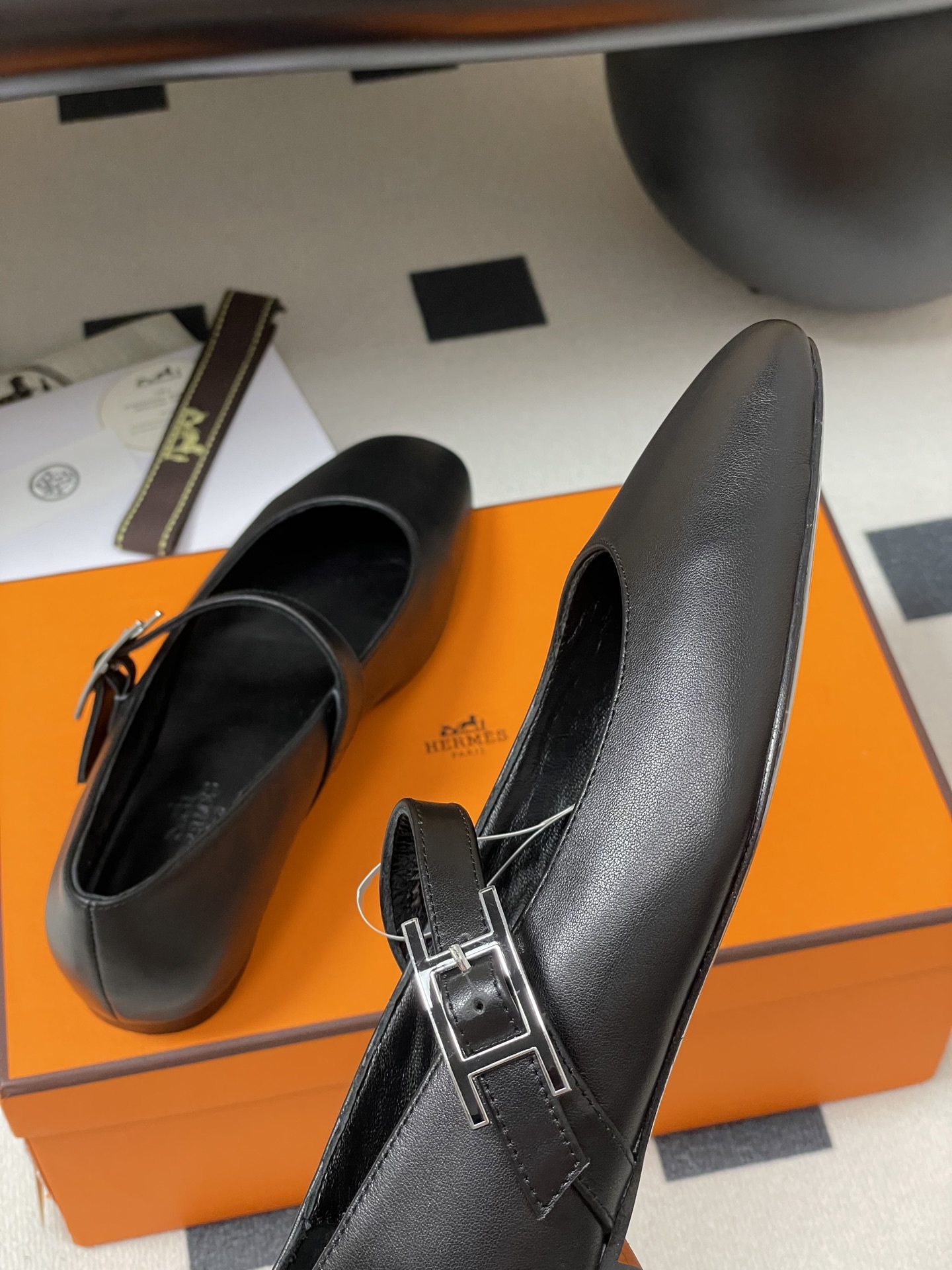 顶级品质Hermes 爱马仕🐎 H家25s早春新款 Jane系列H扣芭蕾舞鞋H字母钻扣玛丽珍平底单鞋小方