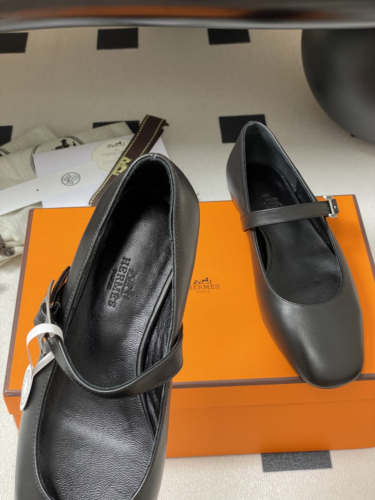 顶级品质Hermes 爱马仕🐎 H家25s早春新款 Jane系列H扣芭蕾舞鞋H字母钻扣玛丽珍平底单鞋小方