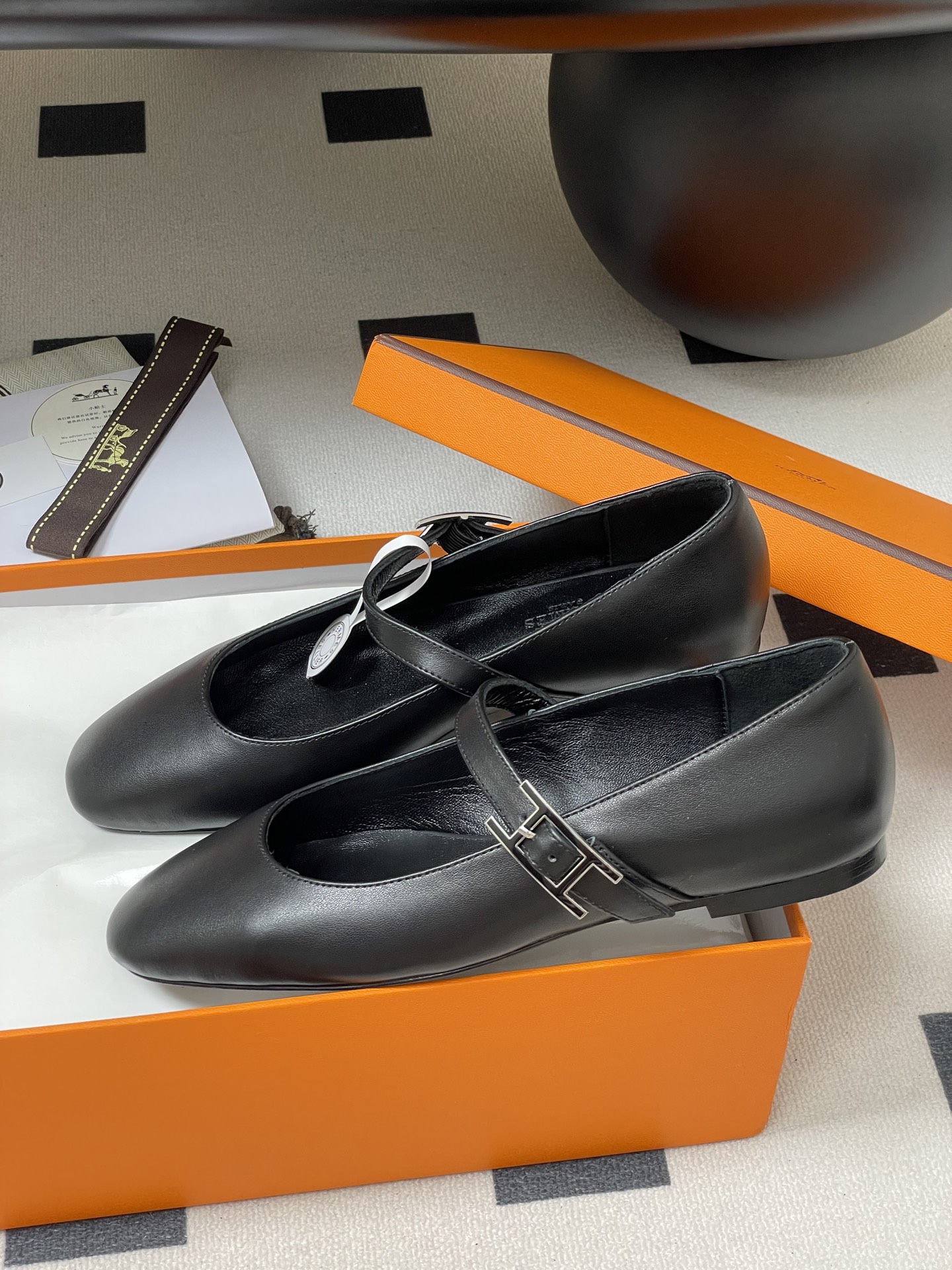 顶级品质Hermes 爱马仕🐎 H家25s早春新款 Jane系列H扣芭蕾舞鞋H字母钻扣玛丽珍平底单鞋小方