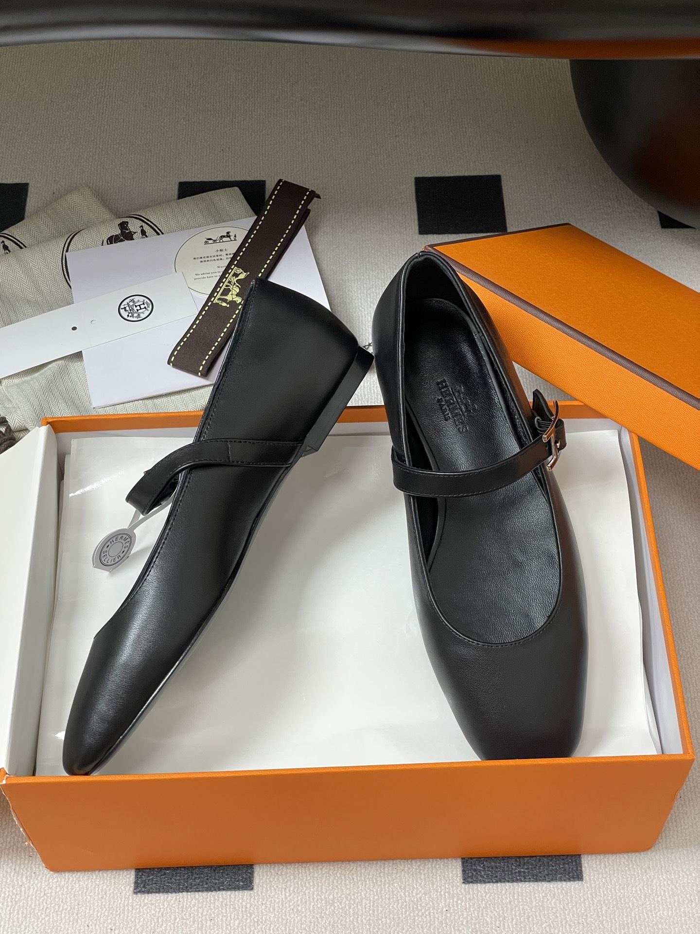 顶级品质Hermes 爱马仕🐎 H家25s早春新款 Jane系列H扣芭蕾舞鞋H字母钻扣玛丽珍平底单鞋小方
