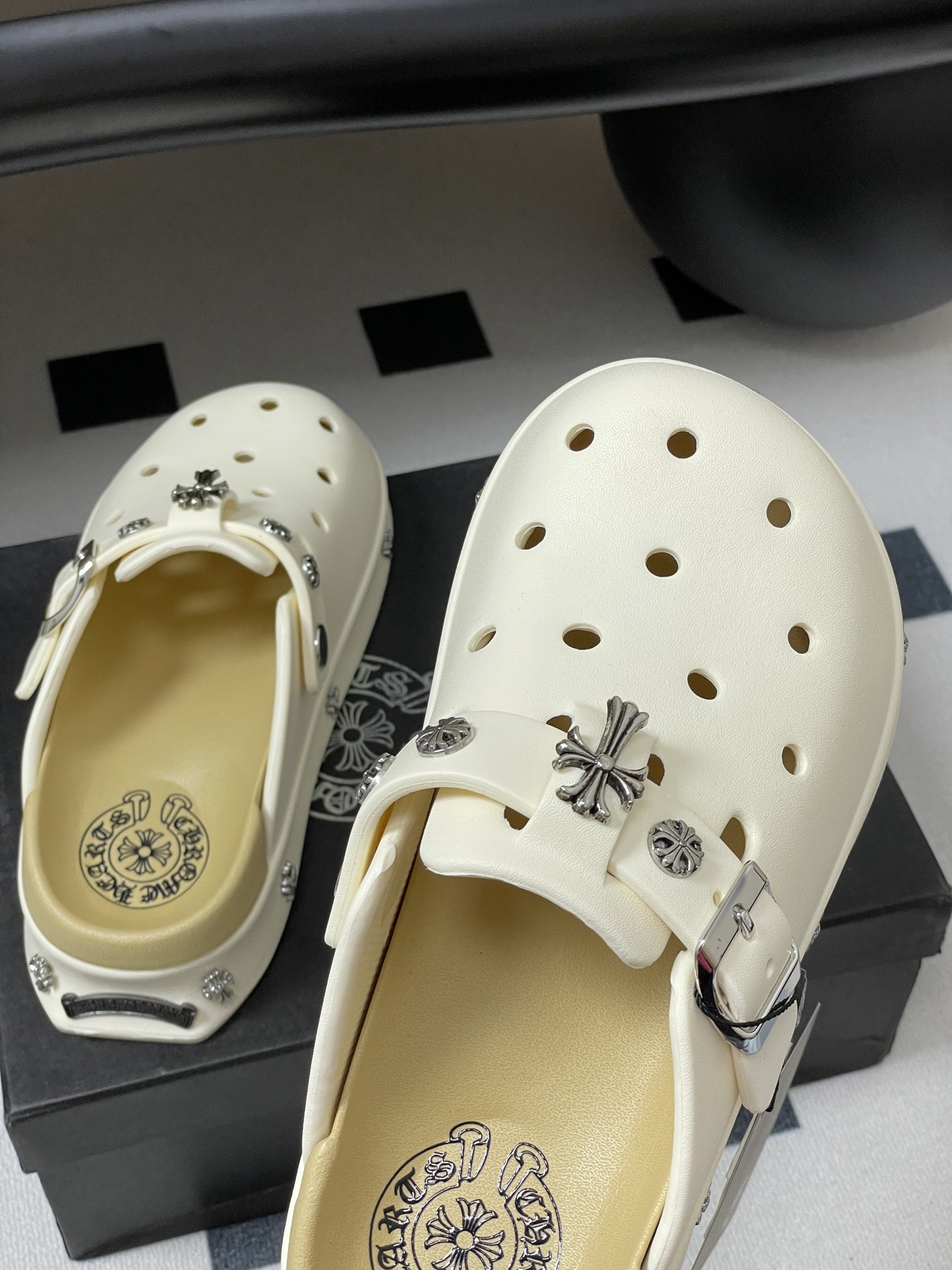 Trendy Lazy Slippers: Chromehearts Style for Summer Comfort, 5cm High, Various Sizes - 图片 9