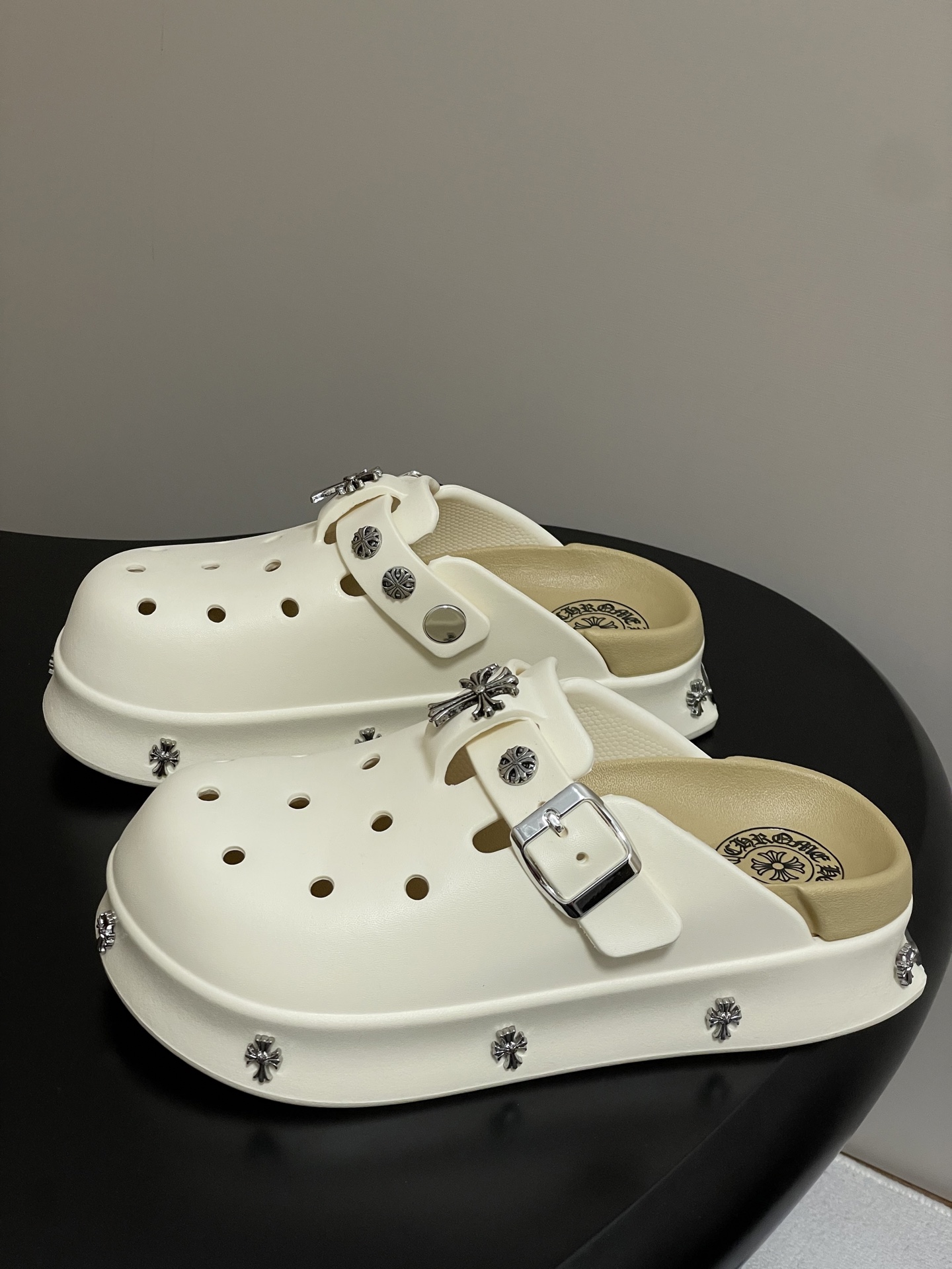 Trendy Lazy Slippers: Chromehearts Style for Summer Comfort, 5cm High, Various Sizes - 图片 3