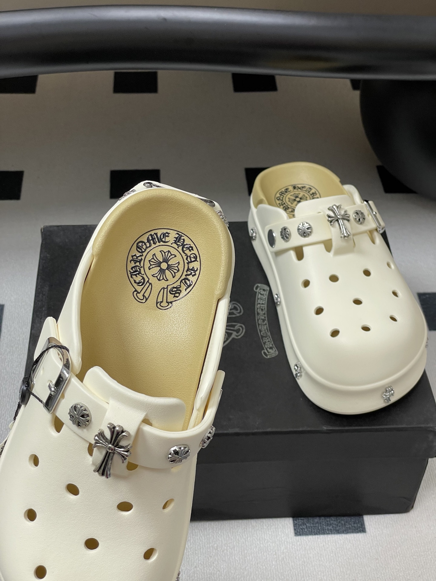 Trendy Lazy Slippers: Chromehearts Style for Summer Comfort, 5cm High, Various Sizes - 图片 7