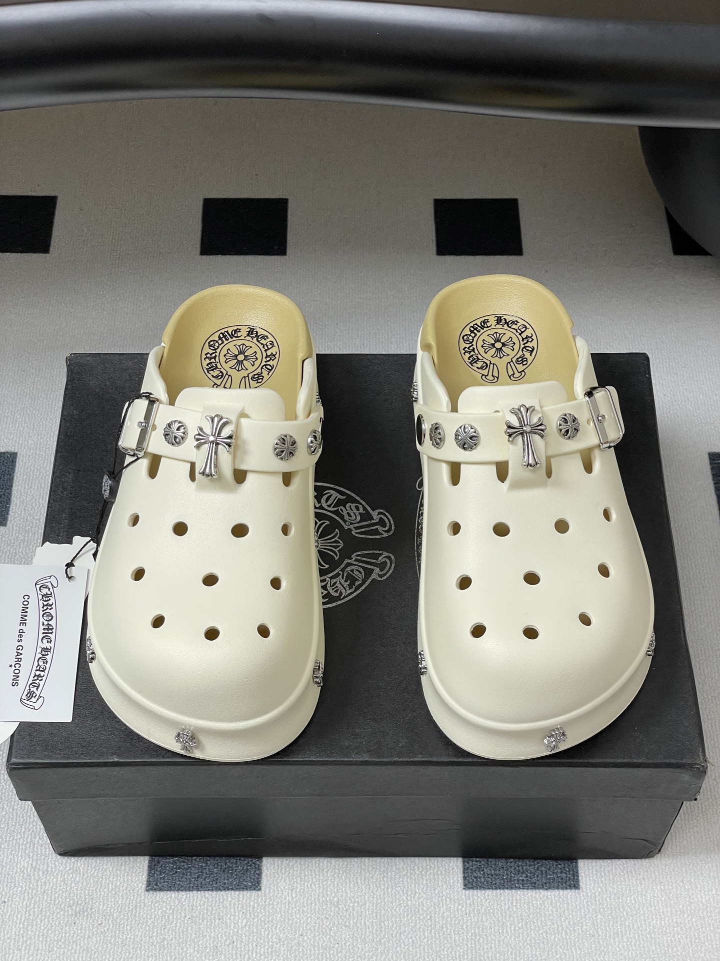 Trendy Lazy Slippers: Chromehearts Style for Summer Comfort, 5cm High, Various Sizes - 图片 5