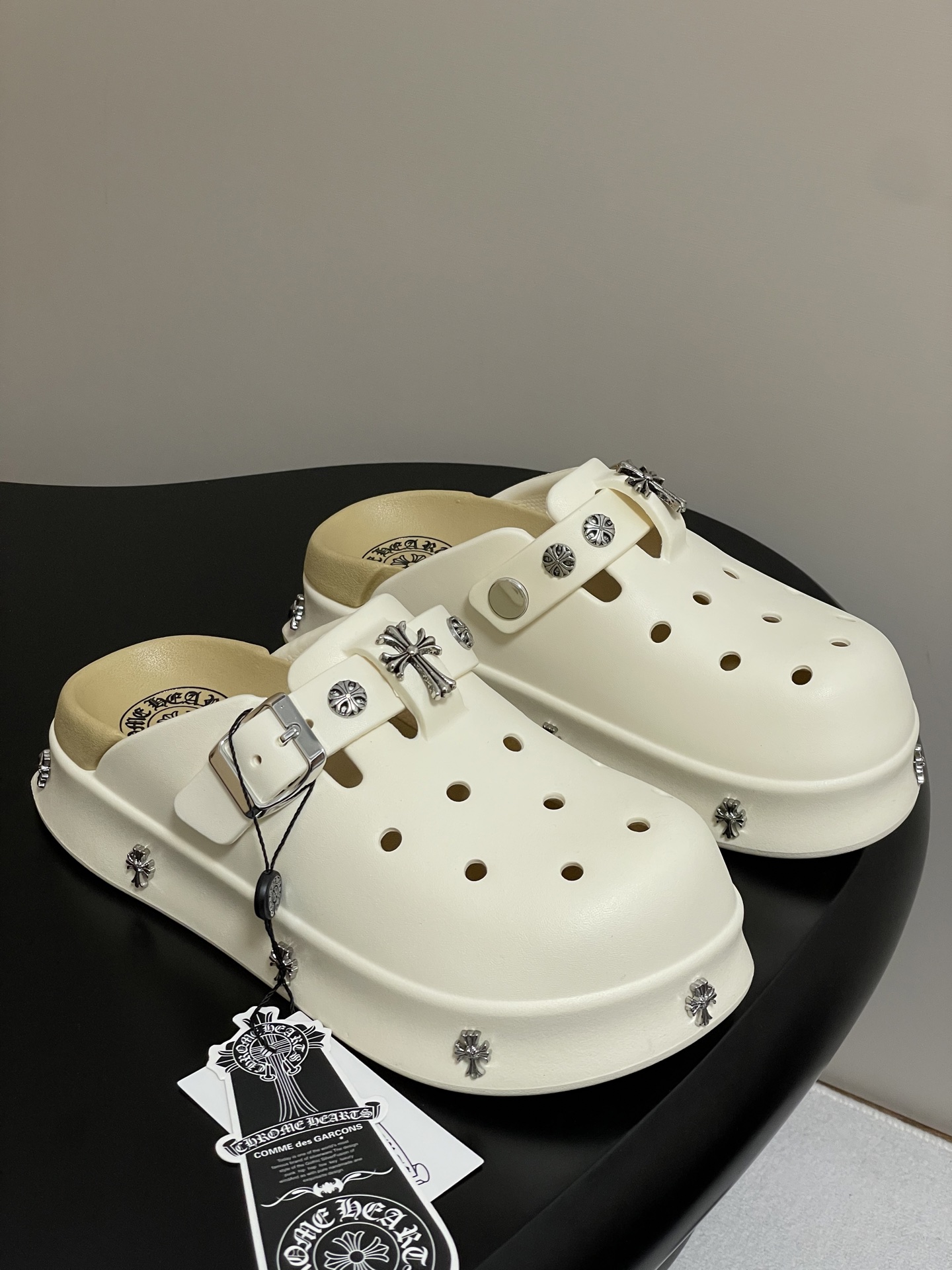 Trendy Lazy Slippers: Chromehearts Style for Summer Comfort, 5cm High, Various Sizes - 图片 1