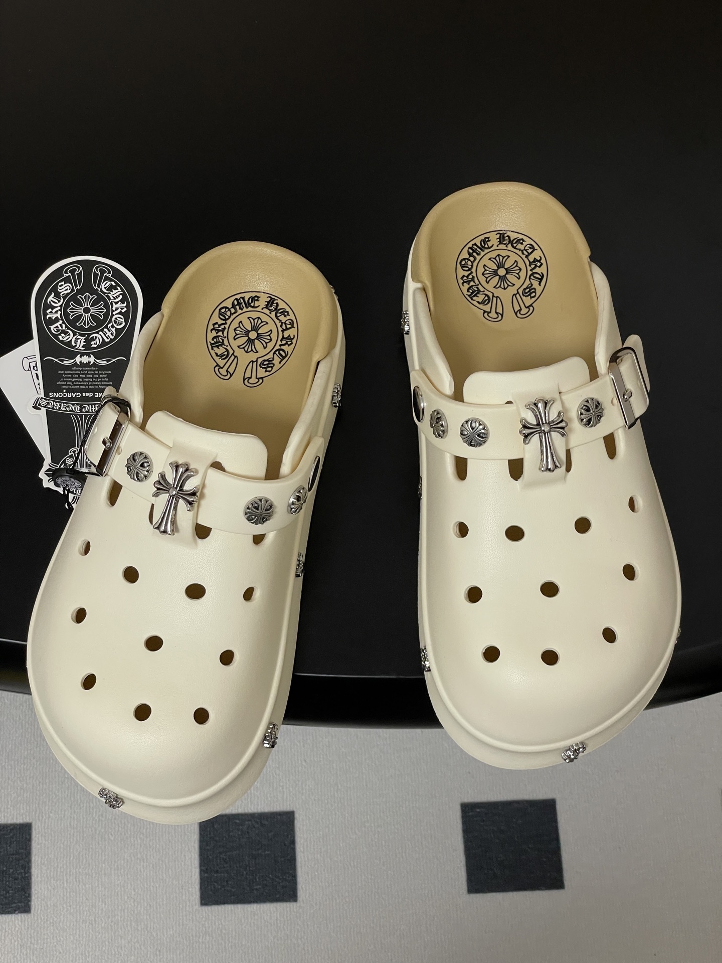 Trendy Lazy Slippers: Chromehearts Style for Summer Comfort, 5cm High, Various Sizes - 图片 2