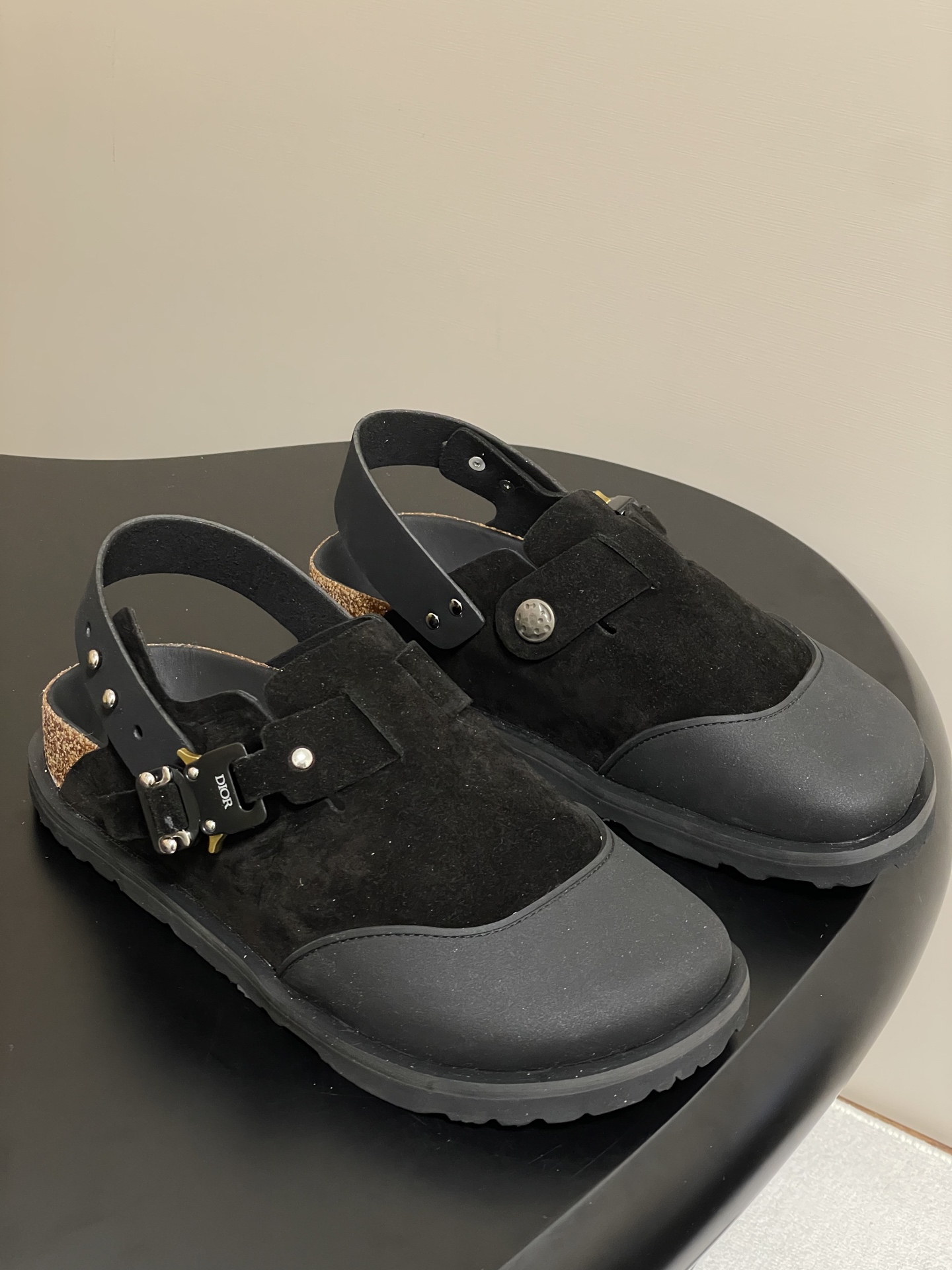 Dior x Birkenstock Milano Sandals Mules Slides, Black Leather, Unisex 2 i1750194748495 3765 0 6
