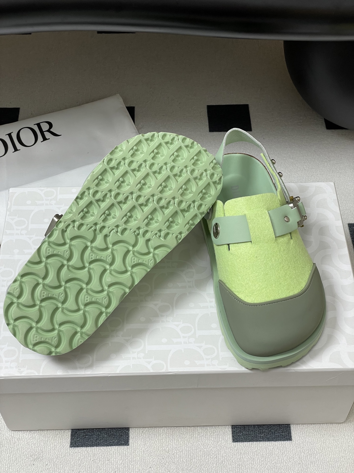 Dior x Birkenstock Milcno Sandals - Premium Leather & Wool, Adjustable Straps 9 i1750194853585 9256 0 2