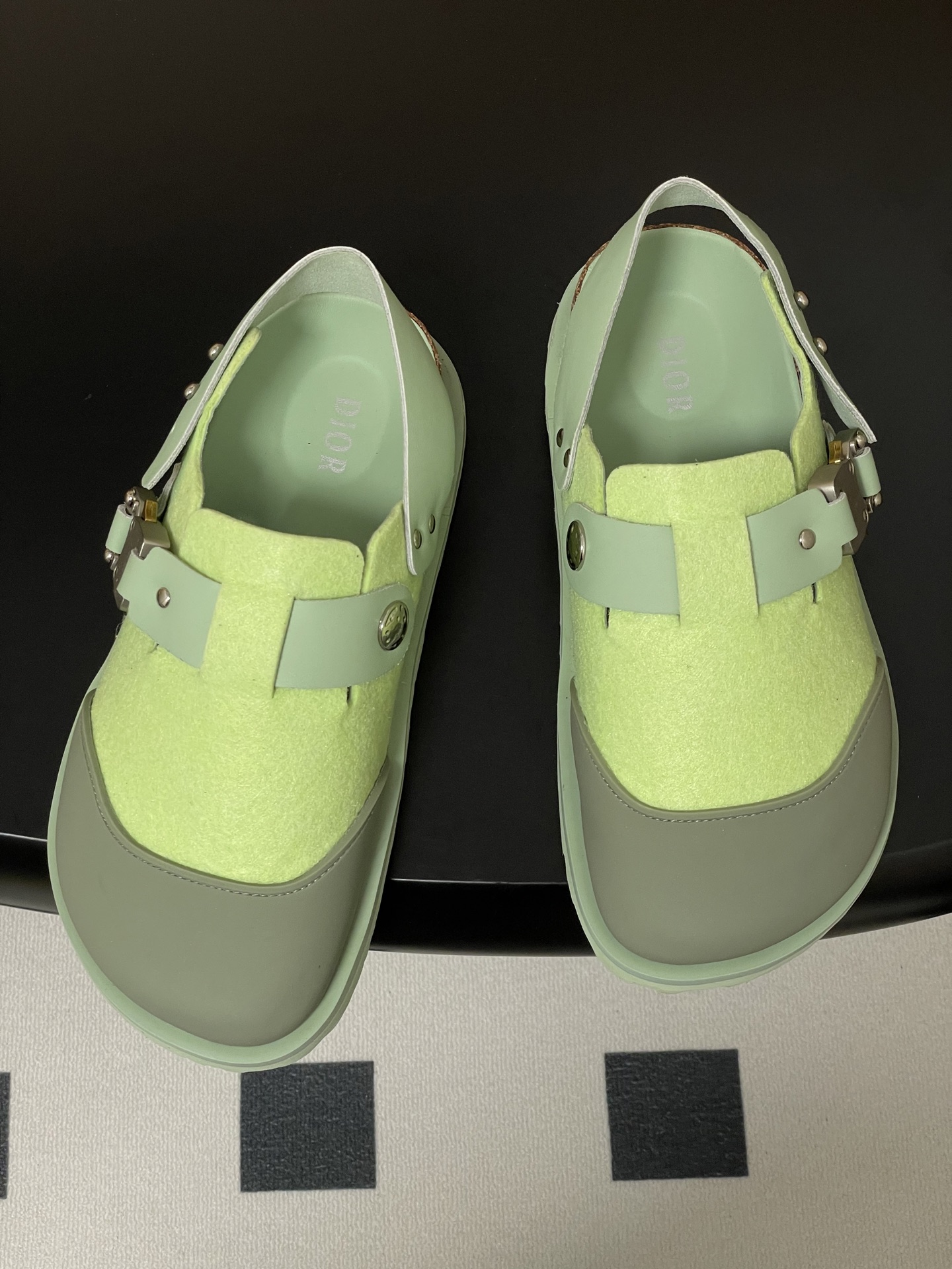 Dior x Birkenstock Milcno Sandals - Premium Leather & Wool, Adjustable Straps 3 i1750194853659 9151 0 6