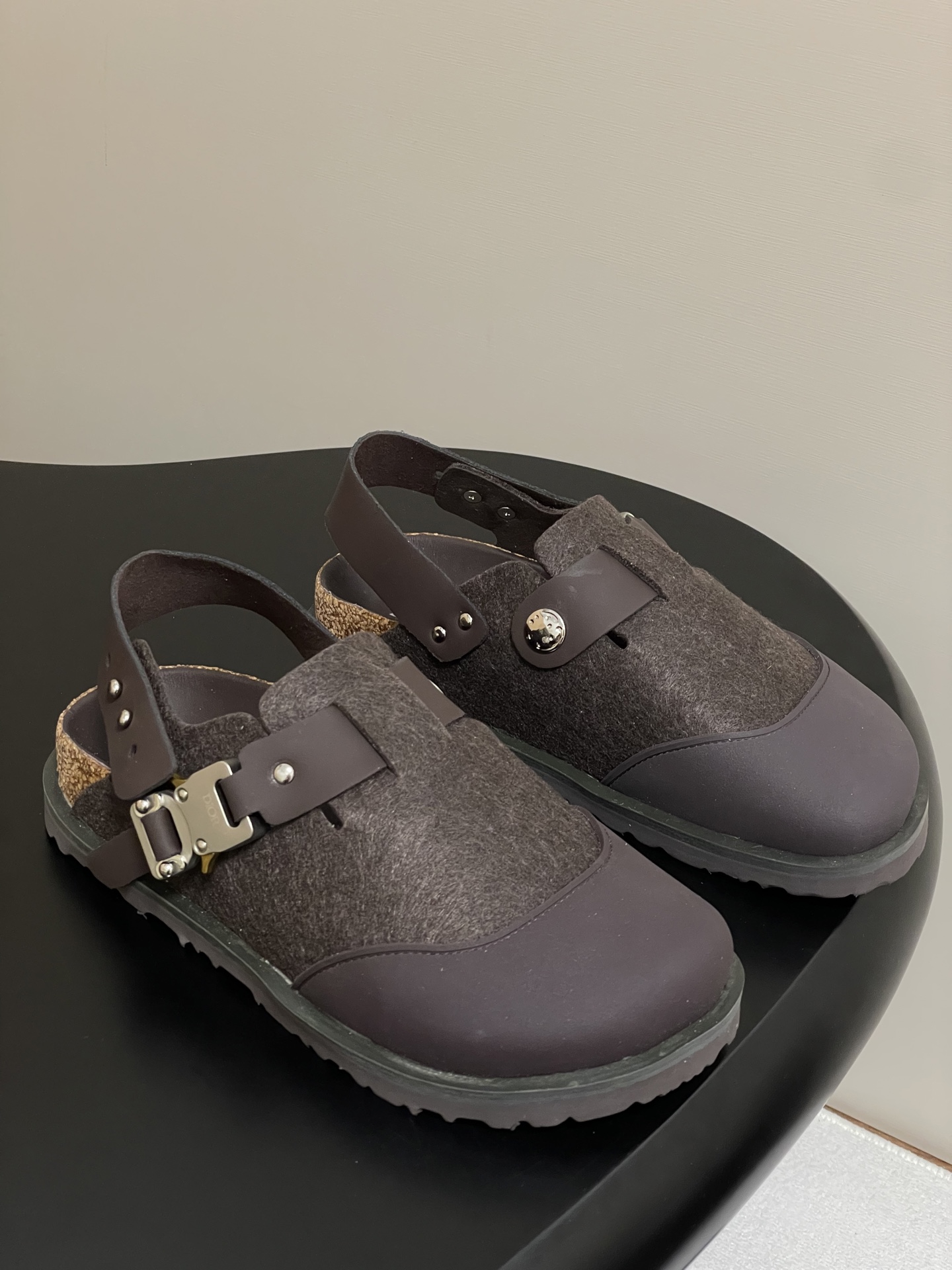 Dior x Birkenstock Milcno Sandals - Leather & Wool, Adjustable Straps 2 i1750194876428 2752 0 7