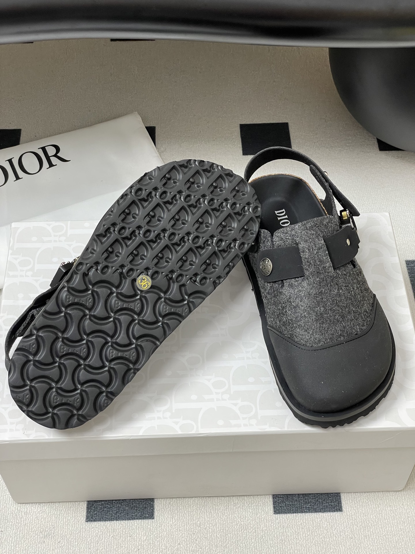 Dior x Birkenstock Milano Sandals - Premium Leather & Wool, Adjustable Fit 8 i1750194917812 5751 0 4