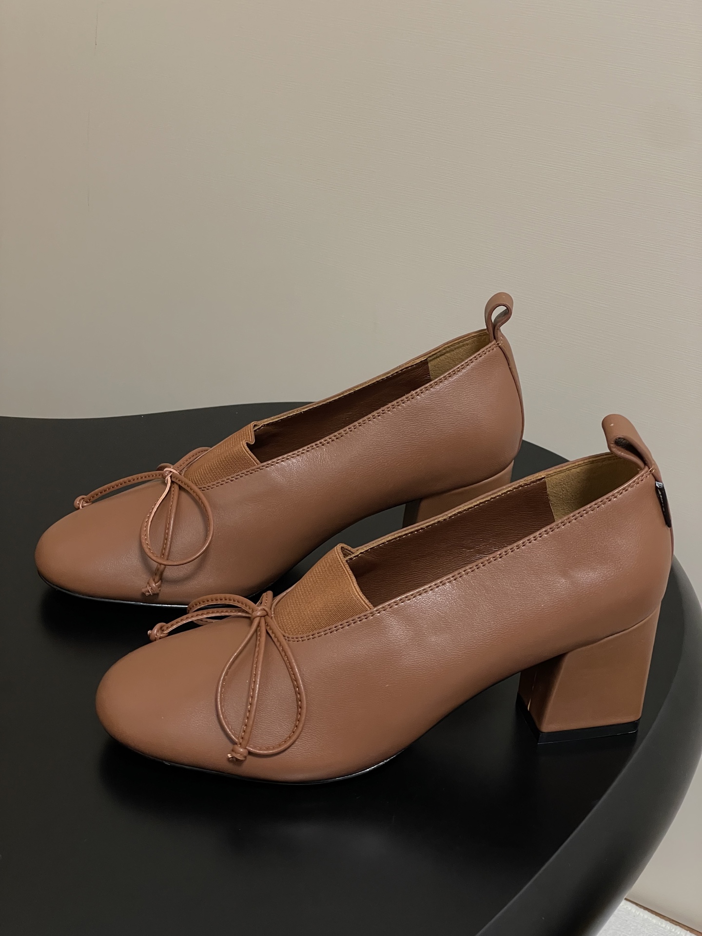 Miu Miu Leather Block Heel Pumps with Bow Detail, Mary Jane Style, Women Shoes 3 i1750195010742 2514 0 7