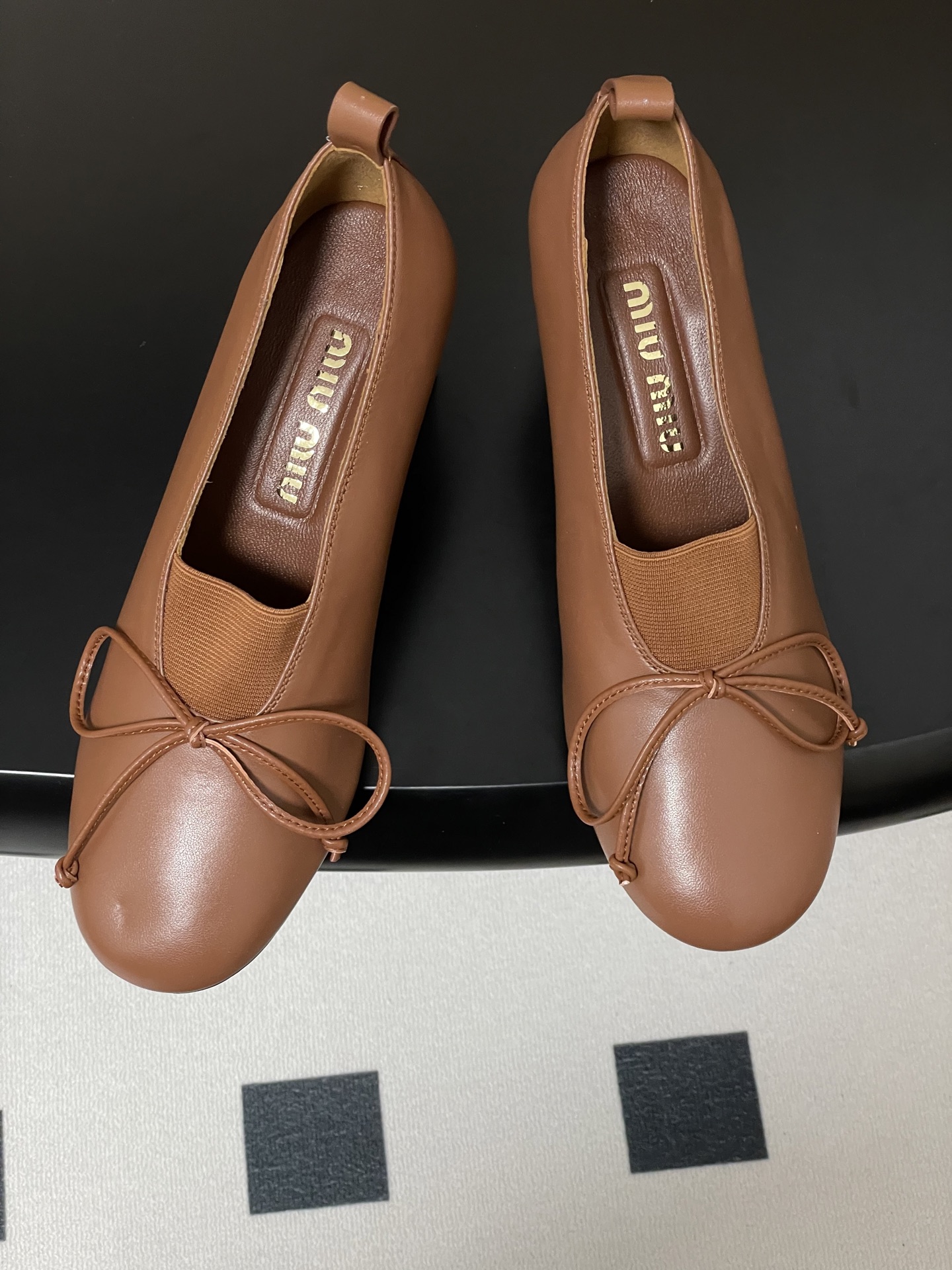 Miu Miu Leather Block Heel Pumps with Bow Detail, Mary Jane Style, Women Shoes 2 i1750195010814 4256 0 8